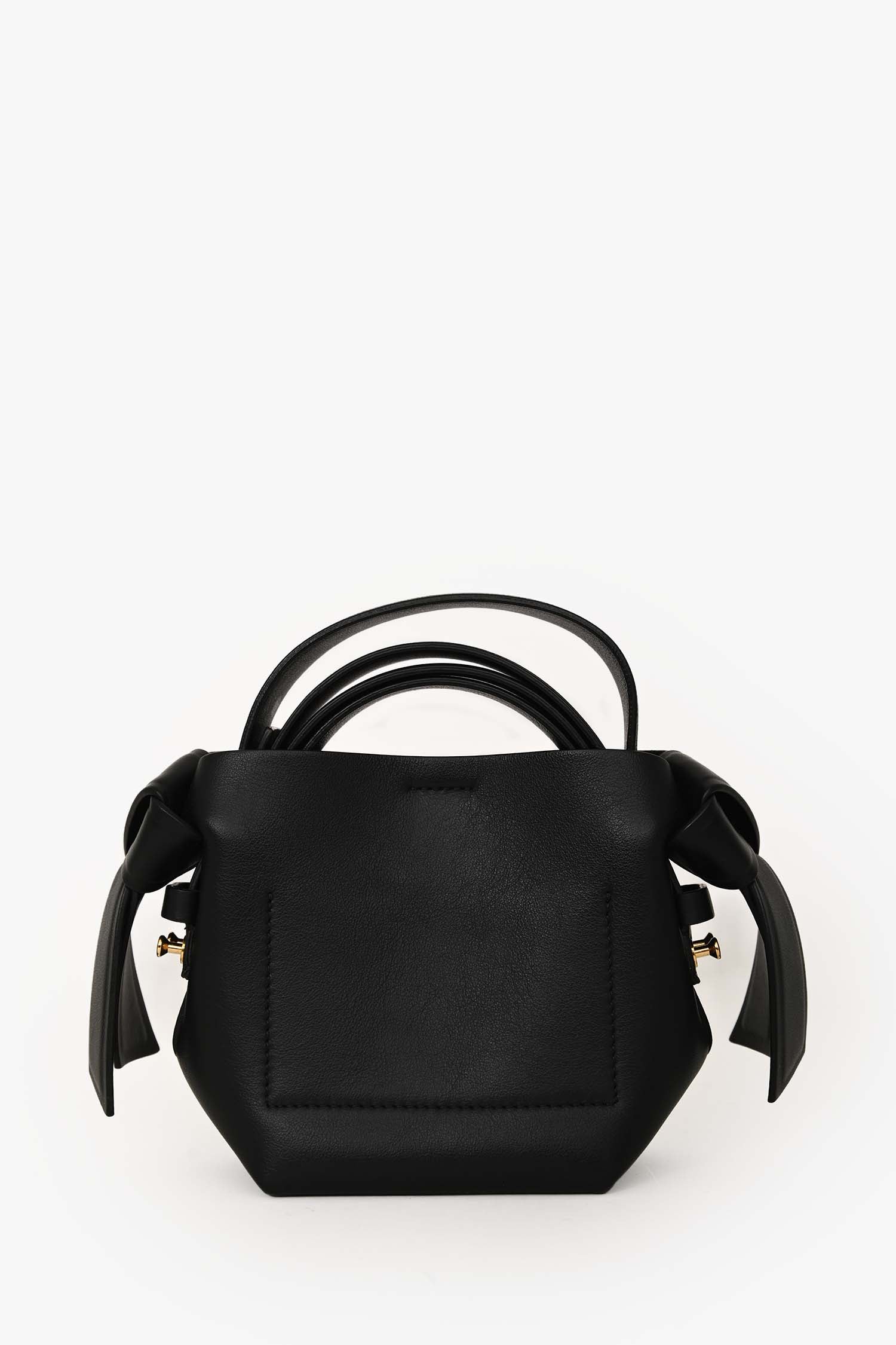 Acne Studios Black Leather Mini 'Musubi' Bag - Image 3