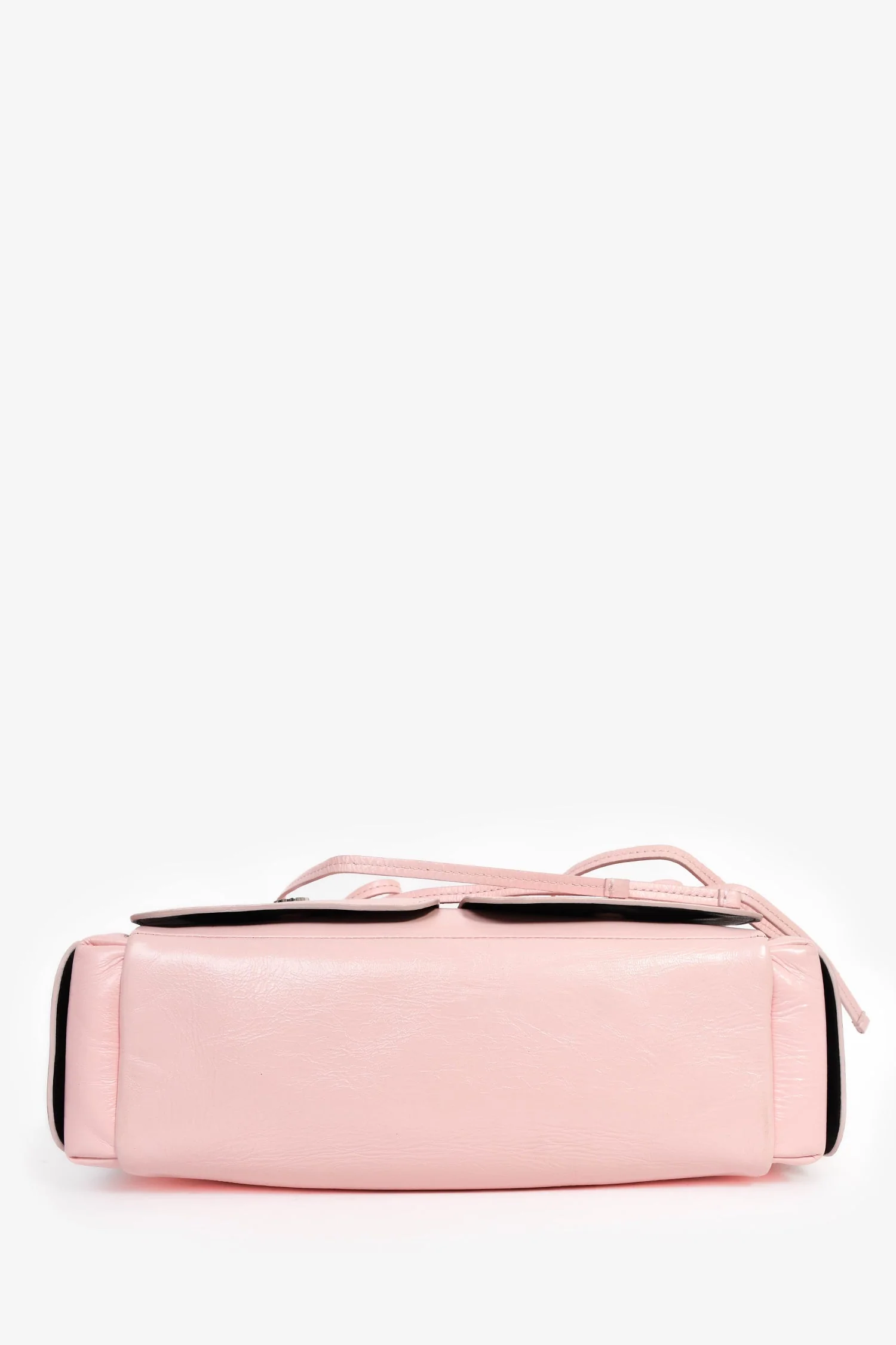 Acne Studios Pink Leather 'Multipocket Lux' Bow Detail Shoulder Bag - Image 5
