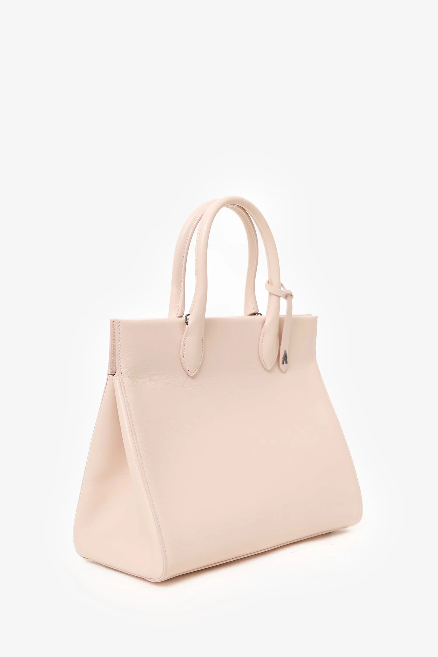 Alaïa Pink Leather Folded Top Handle With Strap - Image 3