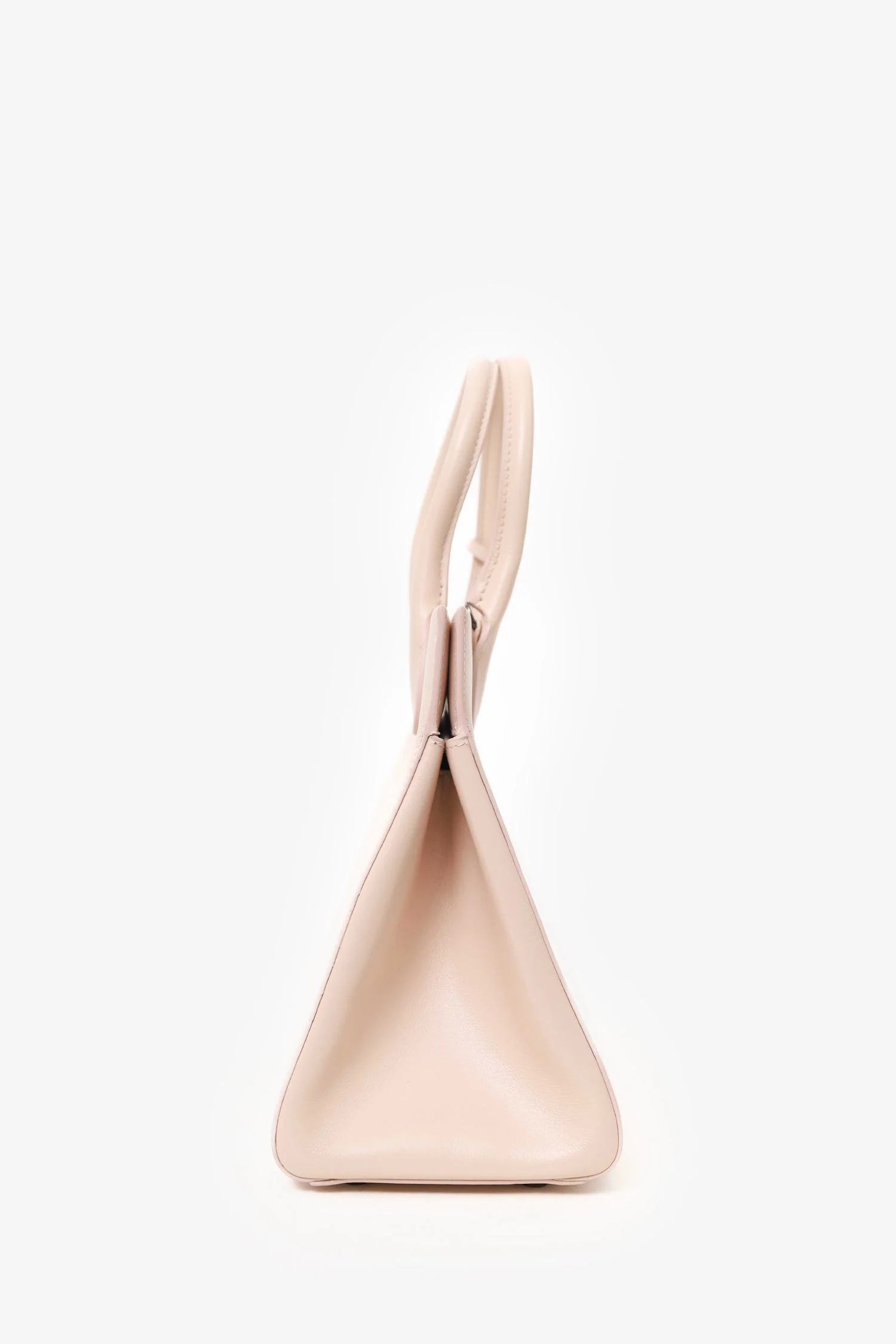 Alaïa Pink Leather Folded Top Handle With Strap - Image 4