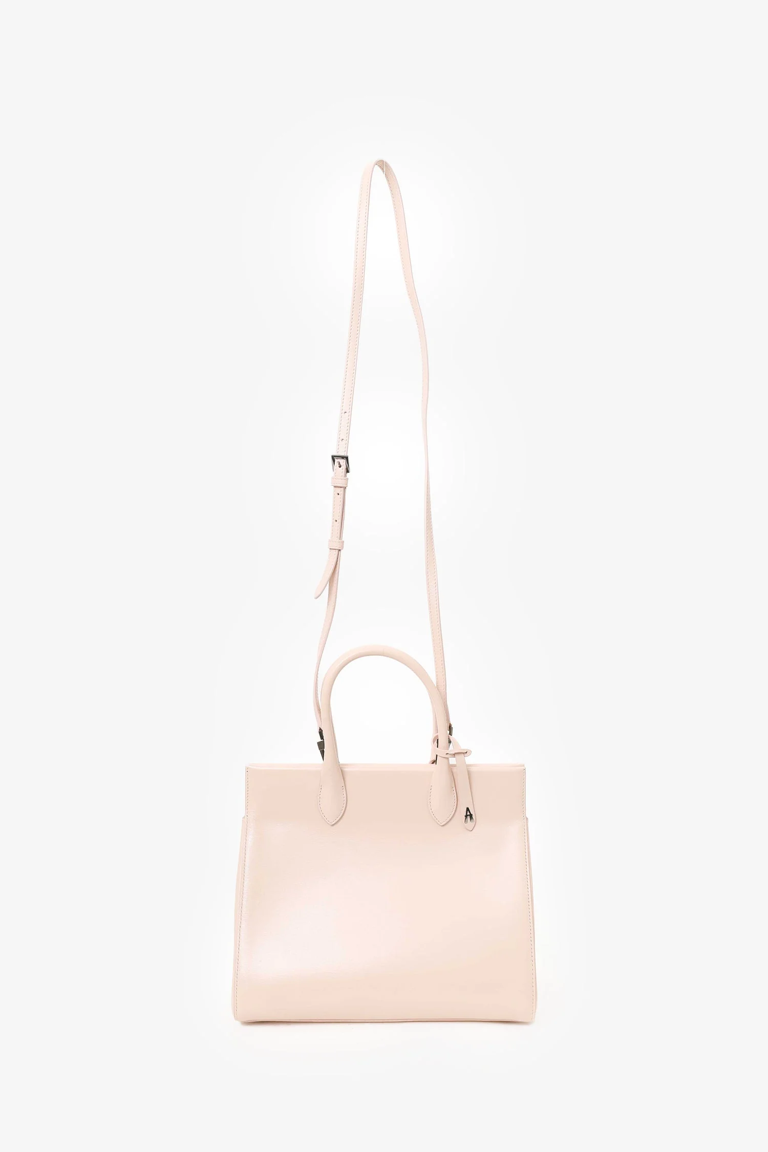 Alaïa Pink Leather Folded Top Handle With Strap - Image 6