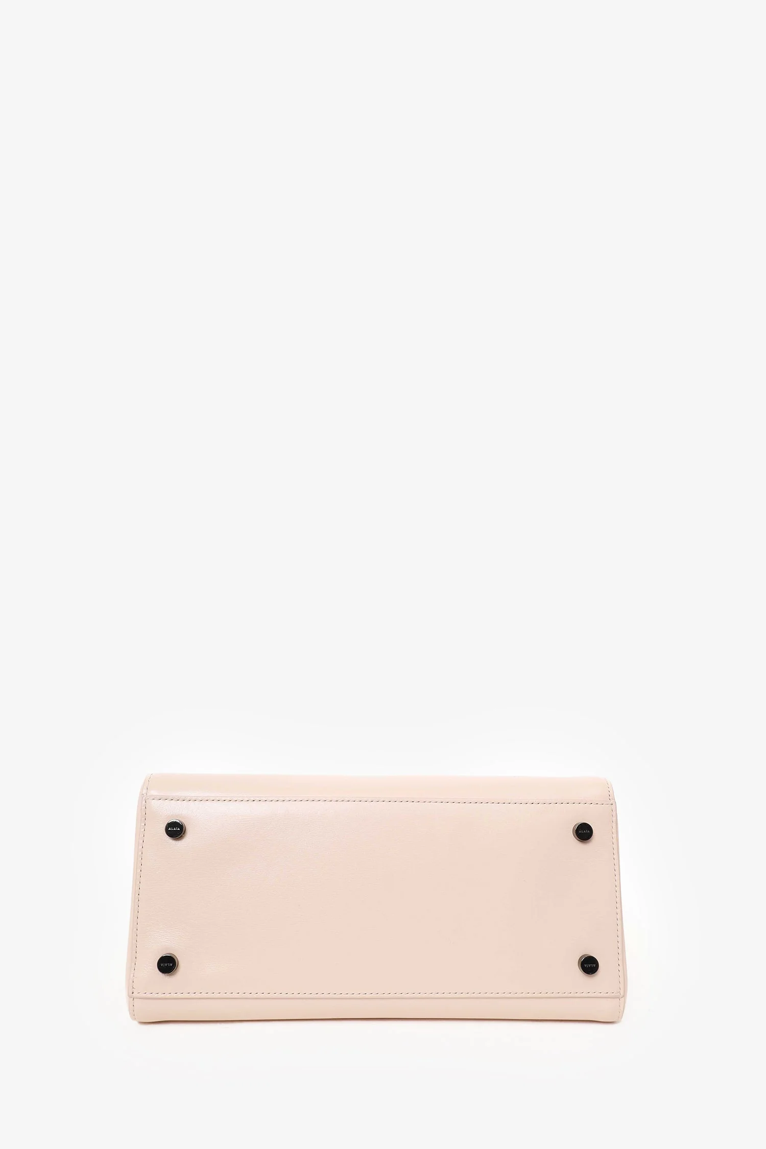 Alaïa Pink Leather Folded Top Handle With Strap - Image 7