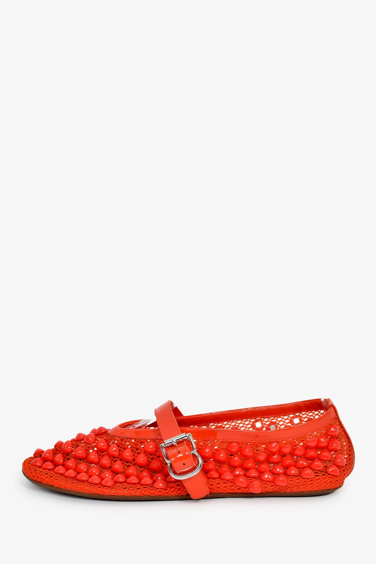Alaia Red Beaded Ballet Flats Size 36.5 - Image 5