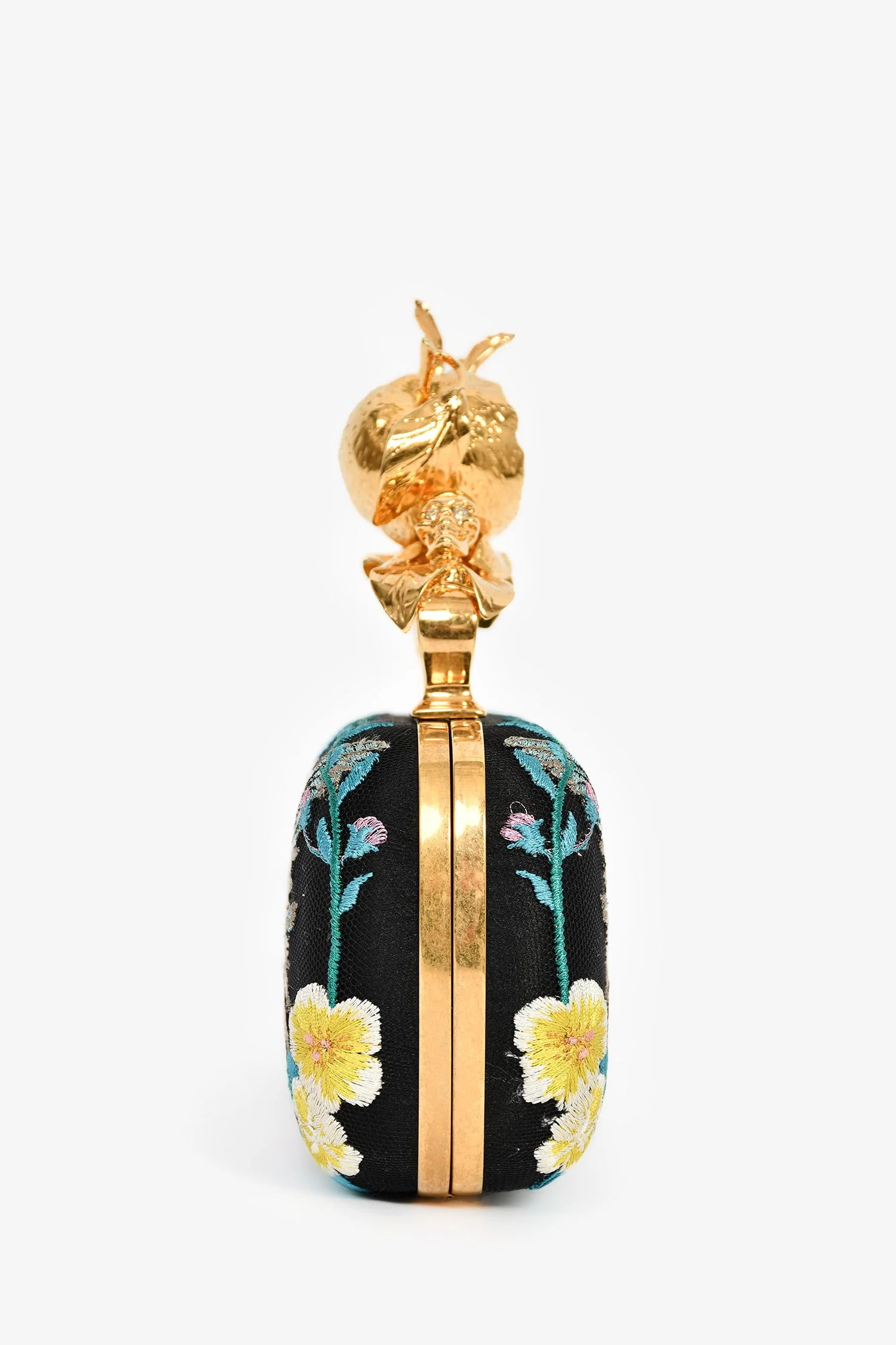 Alexander McQueen 2013 Navy Apple-Hummingbird Clutch - Image 3