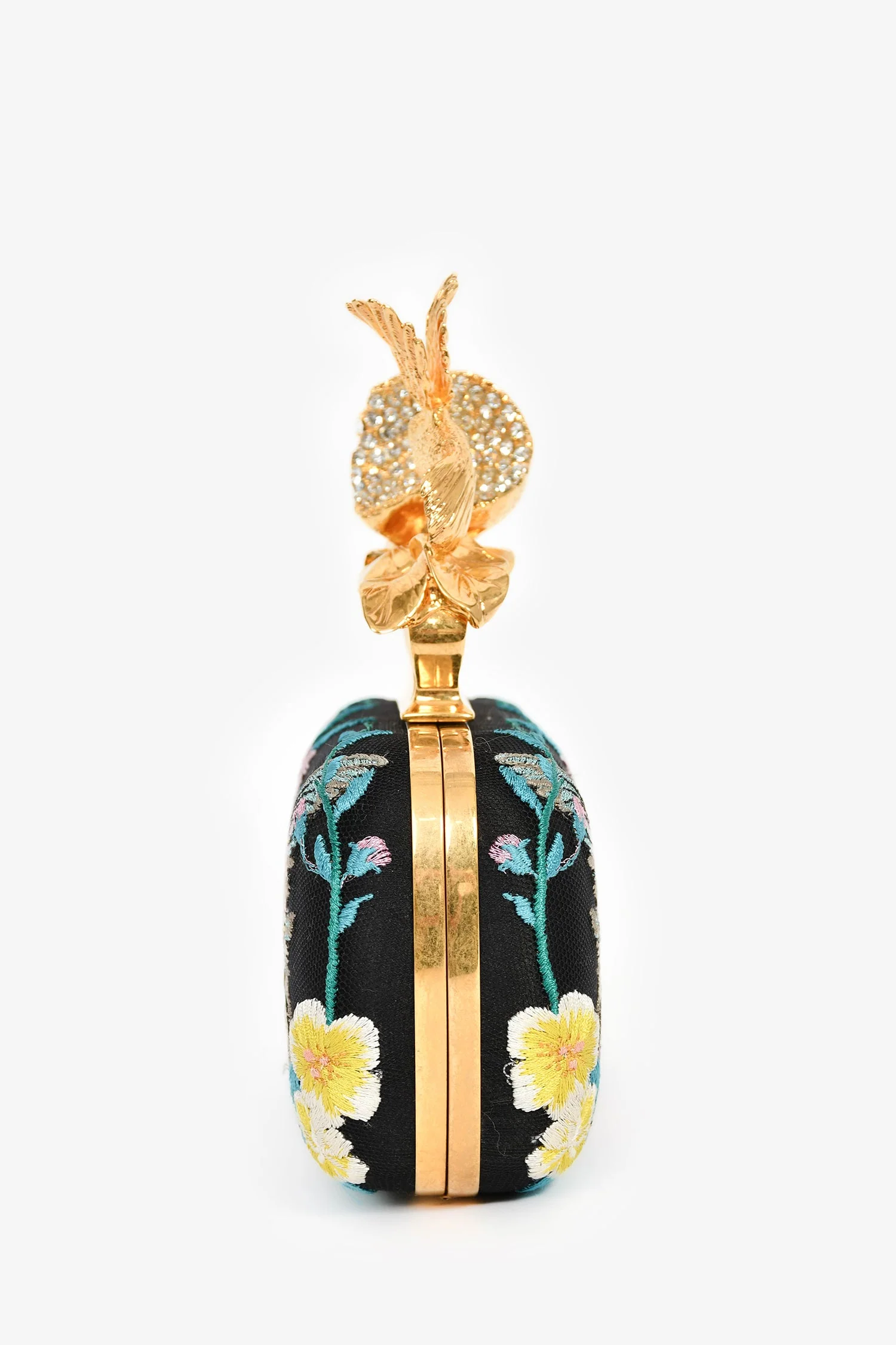 Alexander McQueen 2013 Navy Apple-Hummingbird Clutch - Image 4