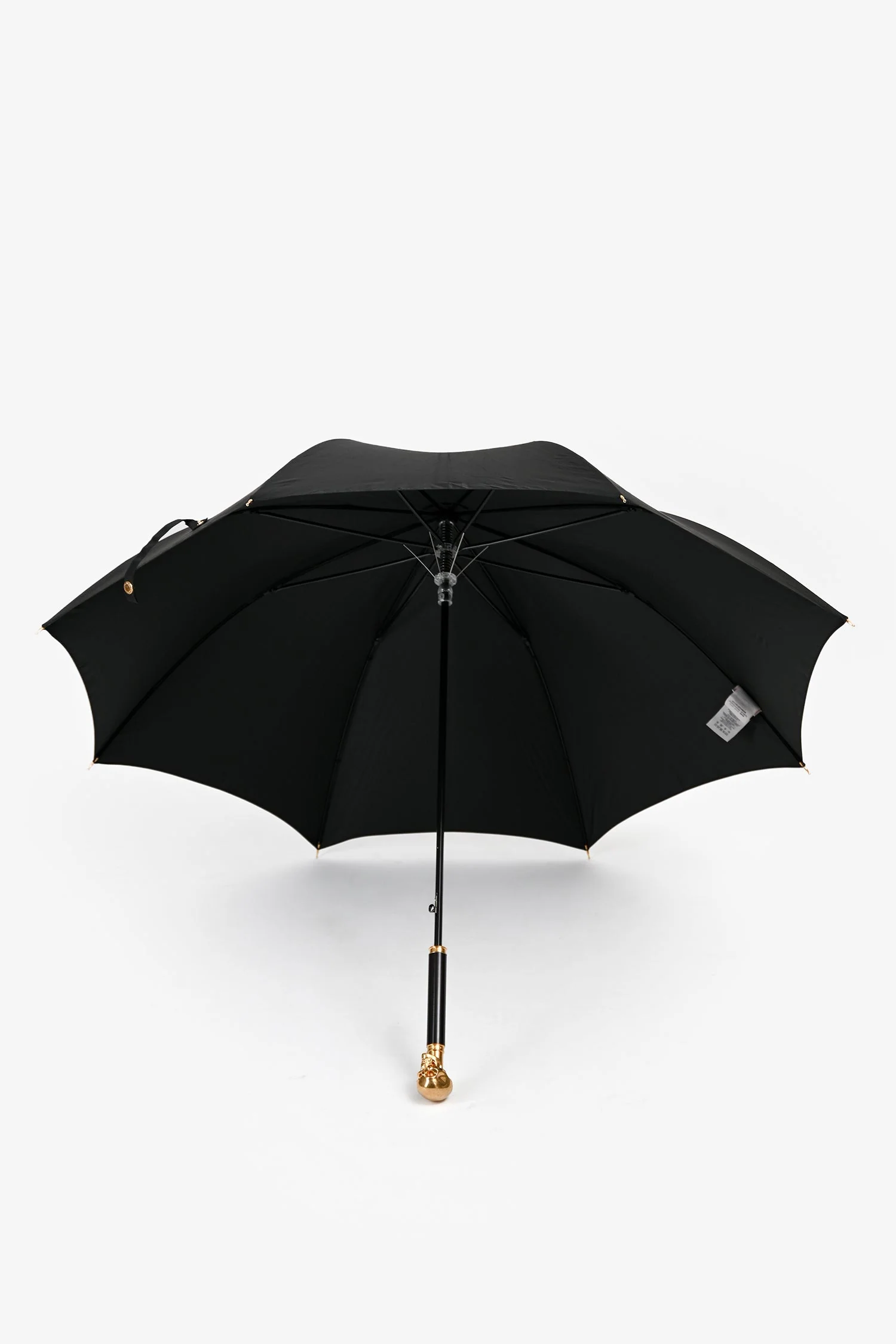 Alexander McQueen Black/Gold Tone Skull Umbrella - Image 3