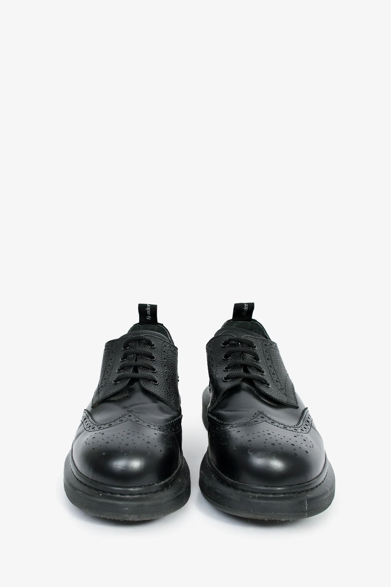 Alexander McQueen Black Leather Derby Mens Size 11 - Image 3