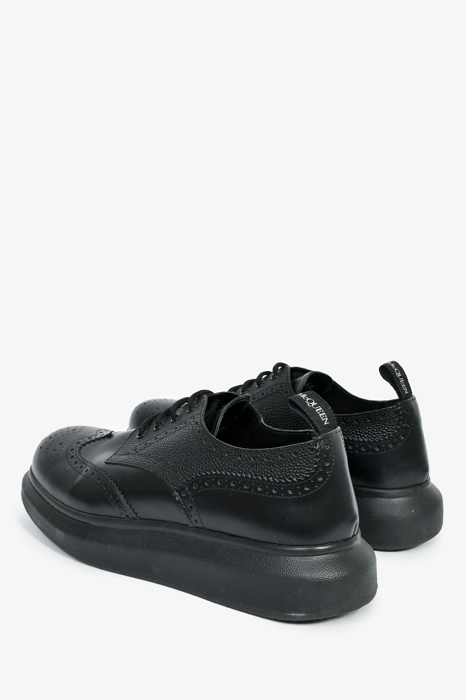 Alexander McQueen Black Leather Derby Mens Size 11 - Image 4