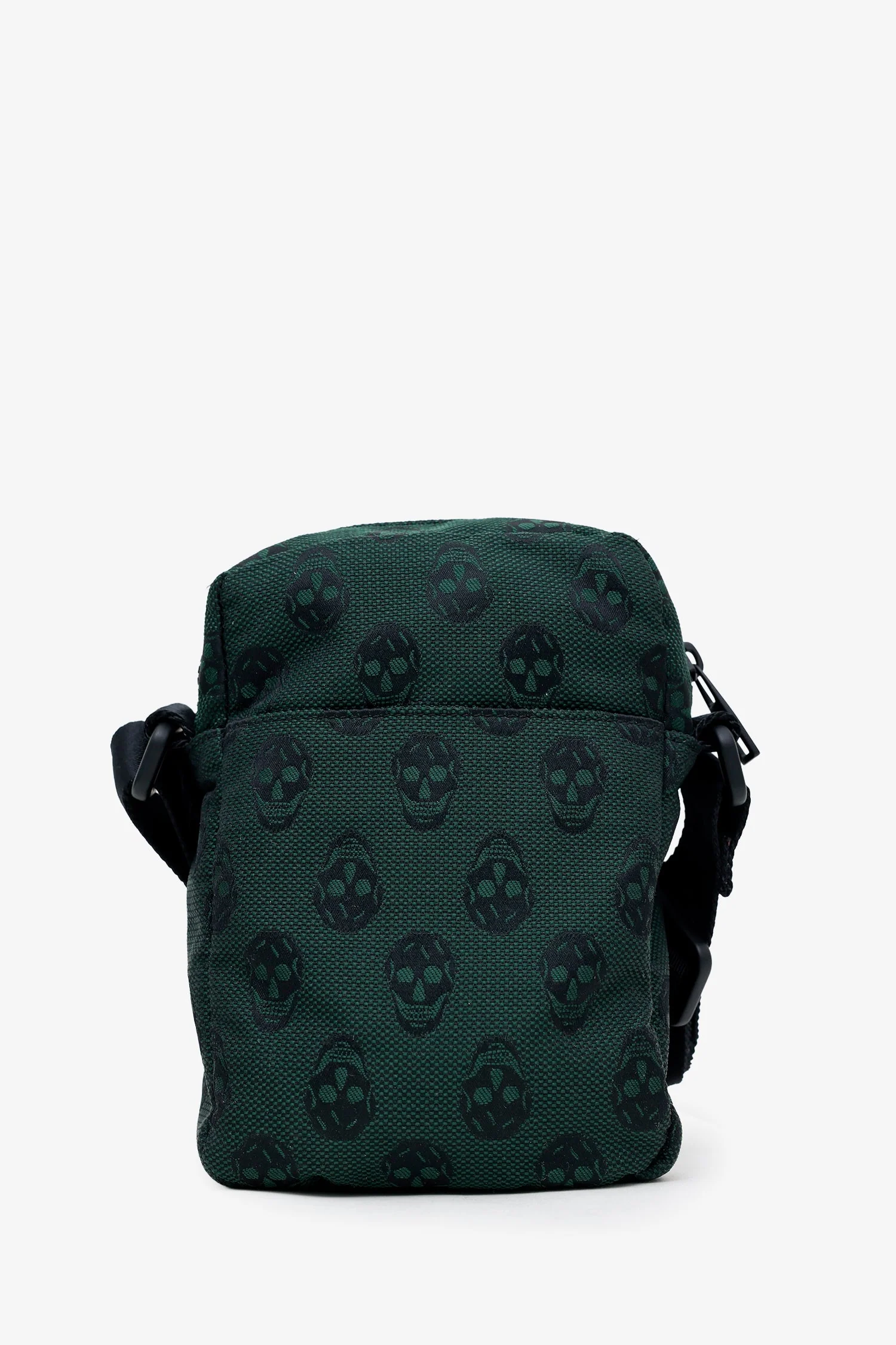 Alexander McQueen Green/Black Canvas Skull Messenger Bag - Image 2