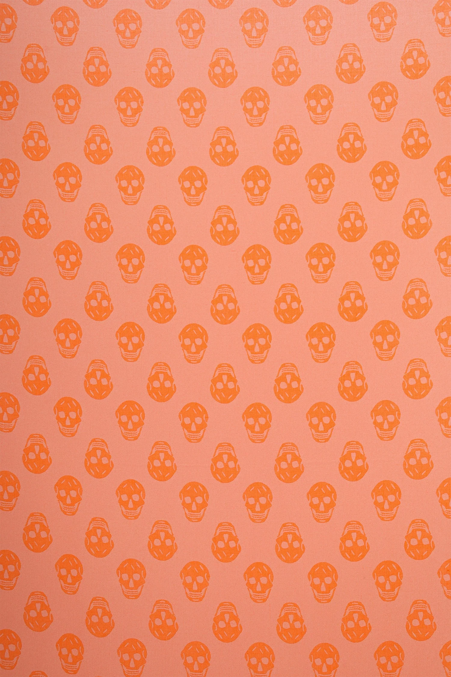 Alexander McQueen Orange Skull Print Scarf - Image 3