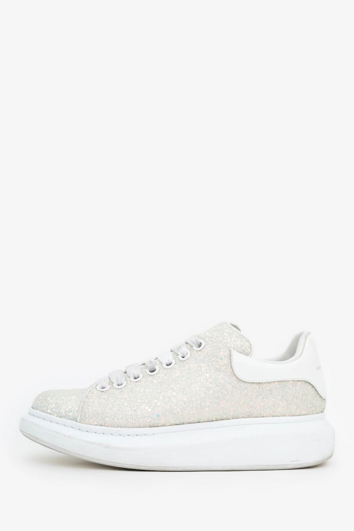 Alexander McQueen Silver Glitter Oversized Sneakers Size 40 - Image 5