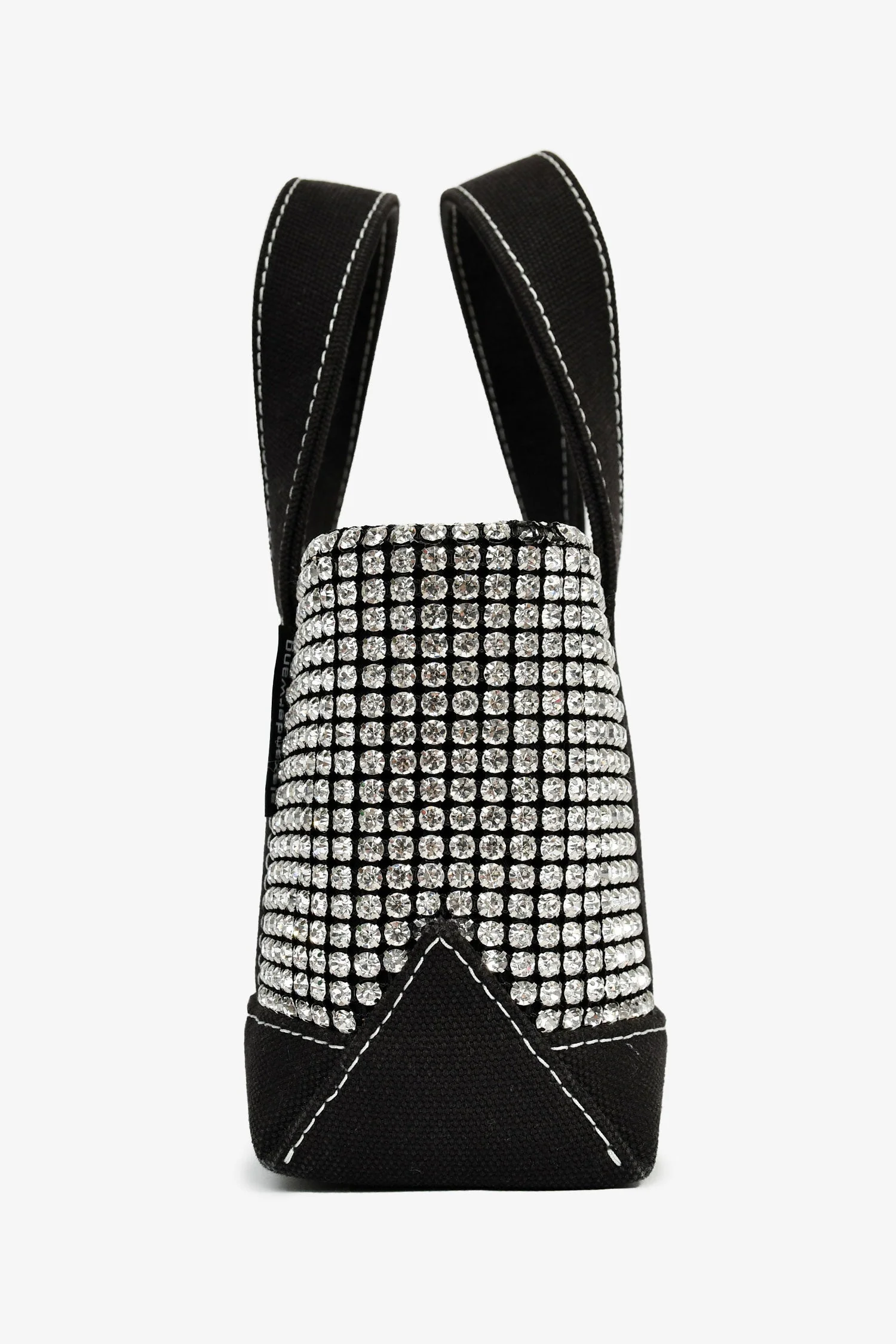 Alexander Wang Black Canvas/Crystal Top Handle Bag - Image 3