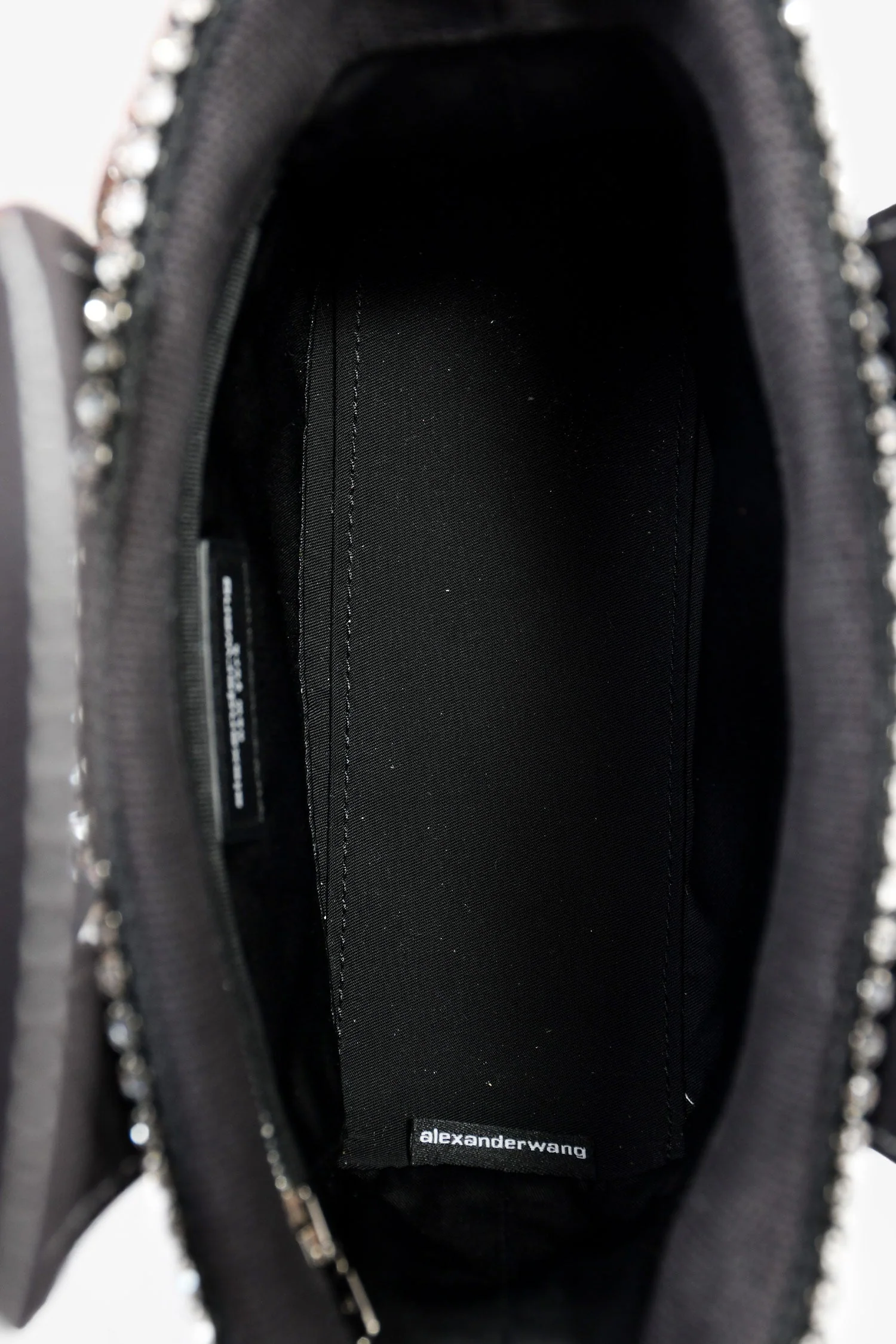 Alexander Wang Black Canvas/Crystal Top Handle Bag - Image 6