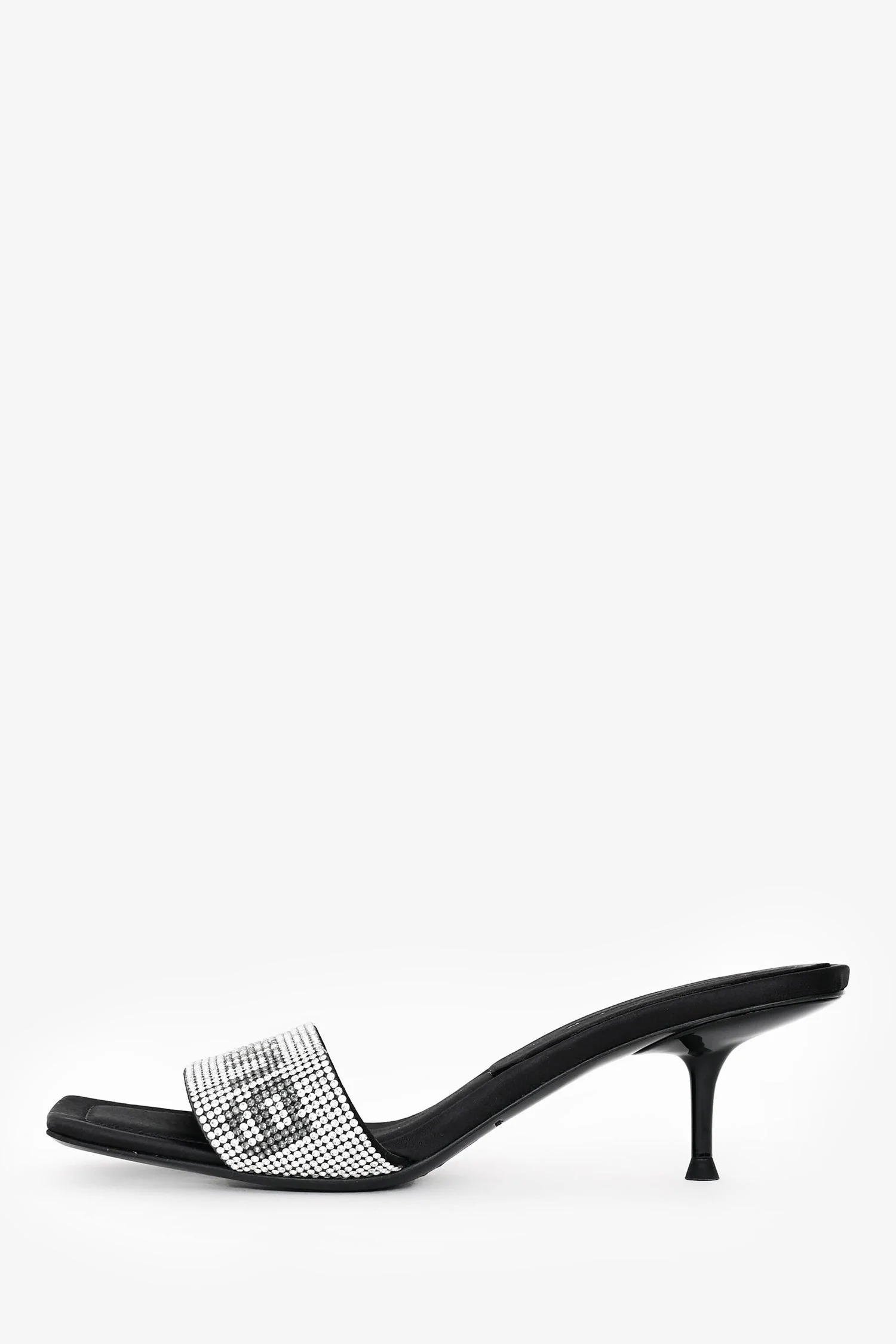 Alexander Wang Black Crystal Embellished Logo 'Jessica' Sandals Size 36 - Image 4