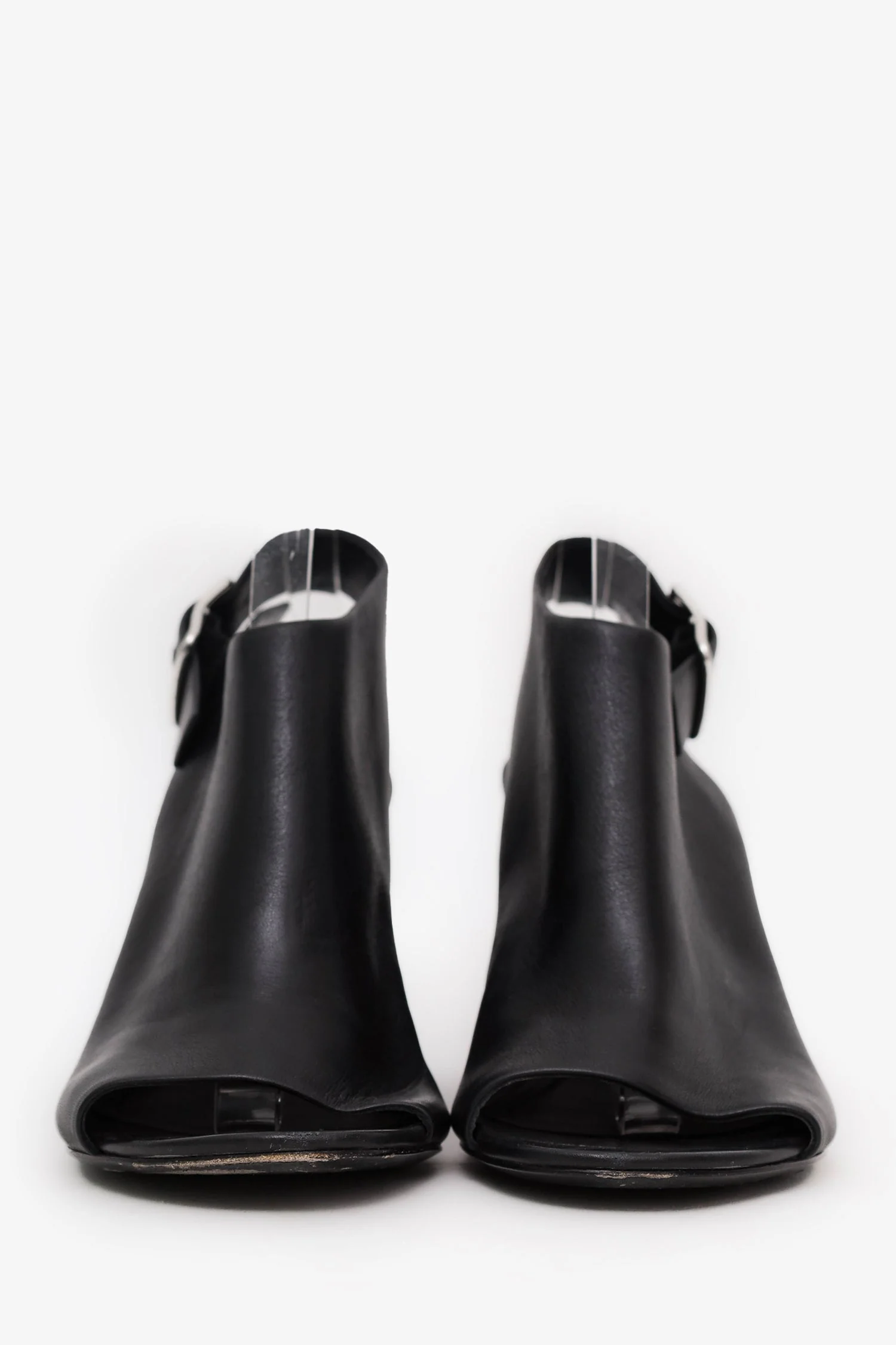 Alexander Wang Black Leather Nadia Peep Toe Heel Size 38.5 - Image 3