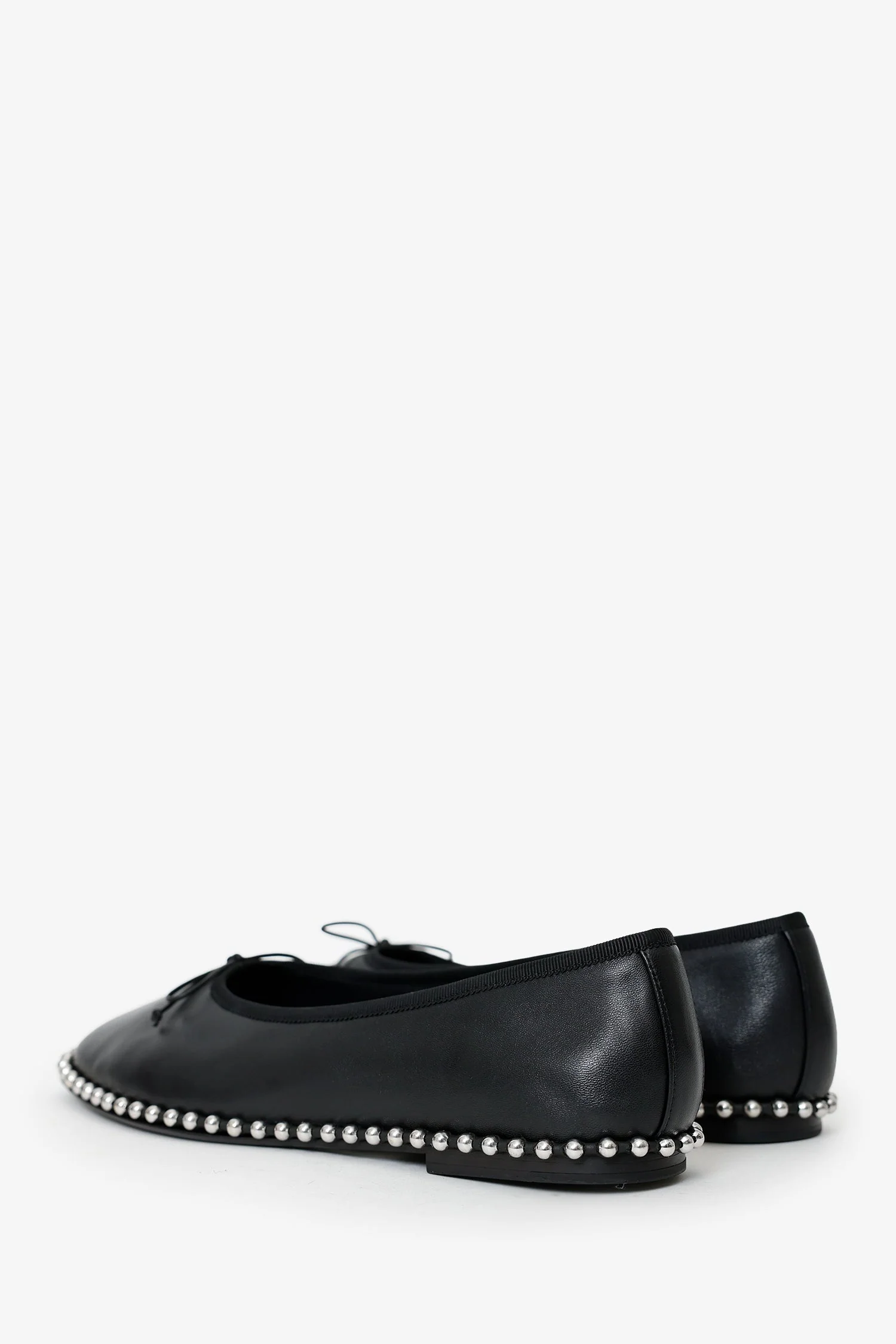 Alexander Wang Black Leather Studded Flats Size 38.5 - Image 4