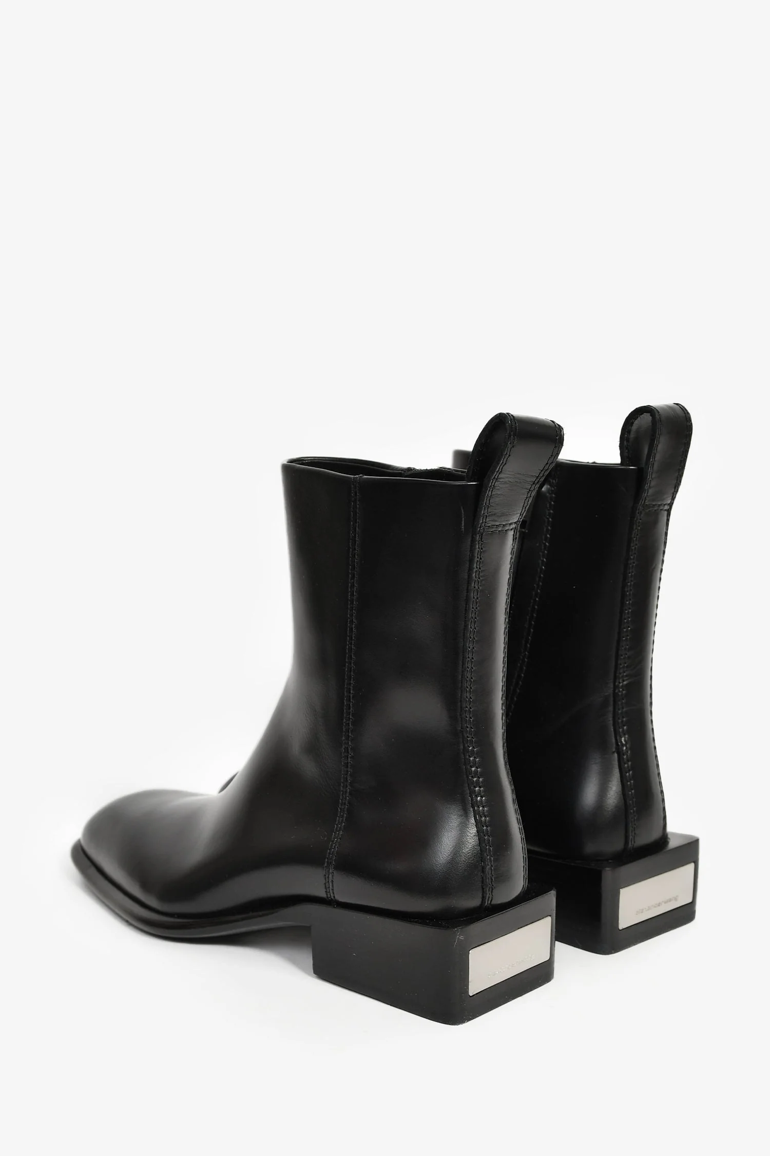 Alexander Wang Black Leather 'Throttie' Ankle Boot Size 35.5 - Image 5