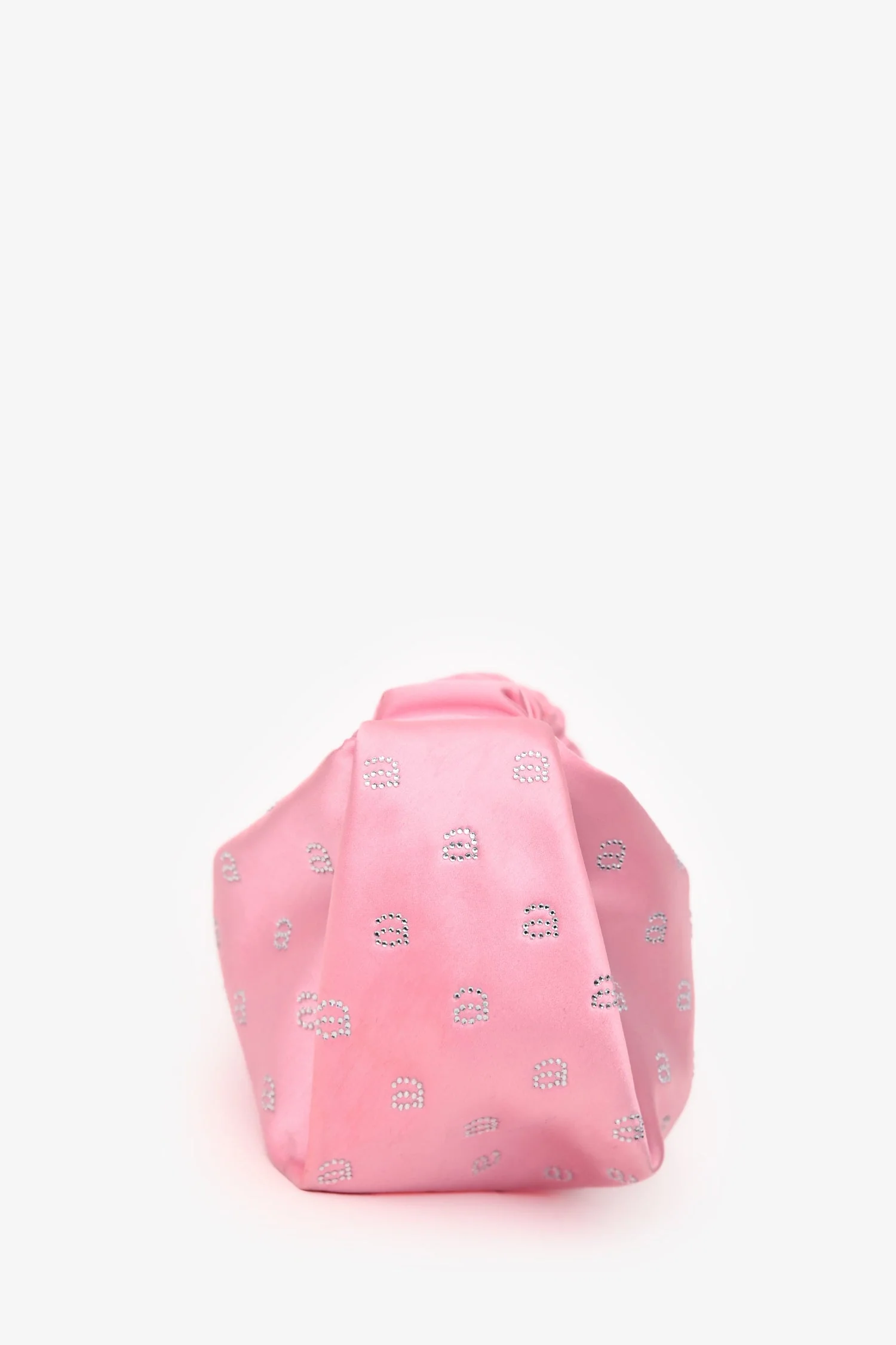 Alexander Wang Pink Satin Monogram 'Mini Scrunchie' Top Handle - Image 3