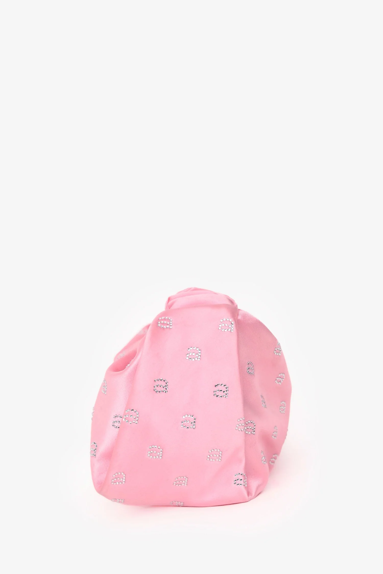 Alexander Wang Pink Satin Monogram 'Mini Scrunchie' Top Handle - Image 4