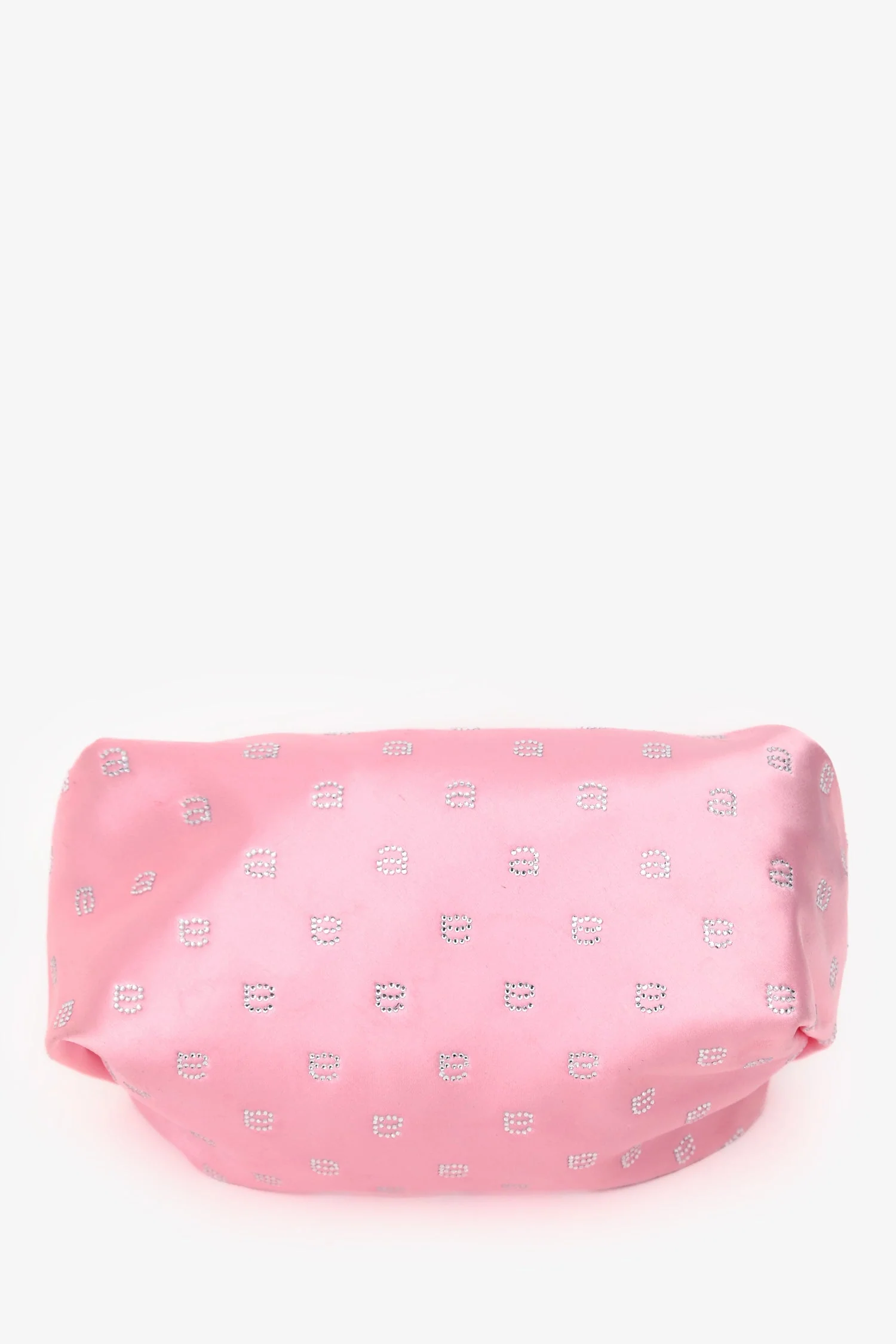 Alexander Wang Pink Satin Monogram 'Mini Scrunchie' Top Handle - Image 5