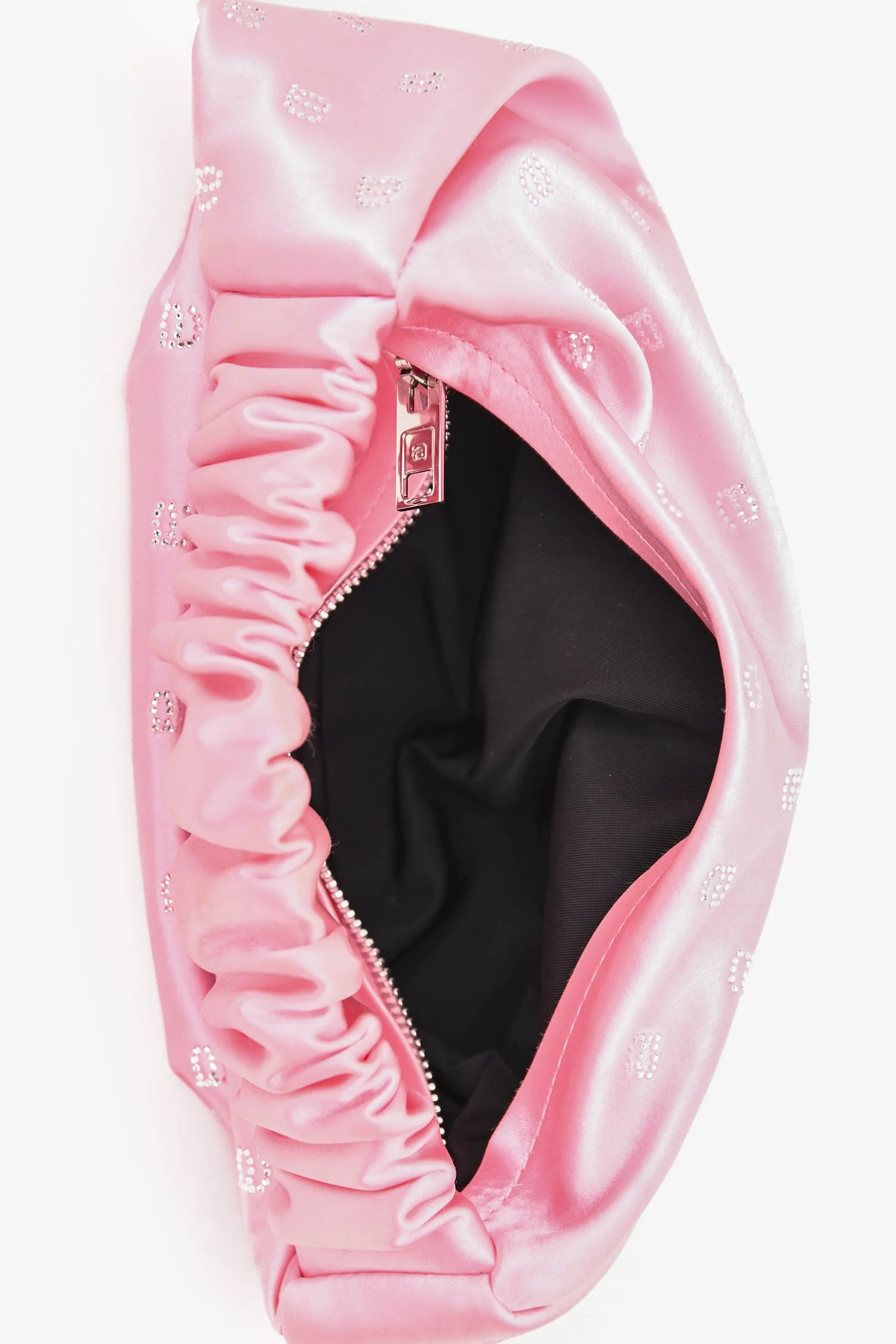 Alexander Wang Pink Satin Monogram 'Mini Scrunchie' Top Handle - Image 6