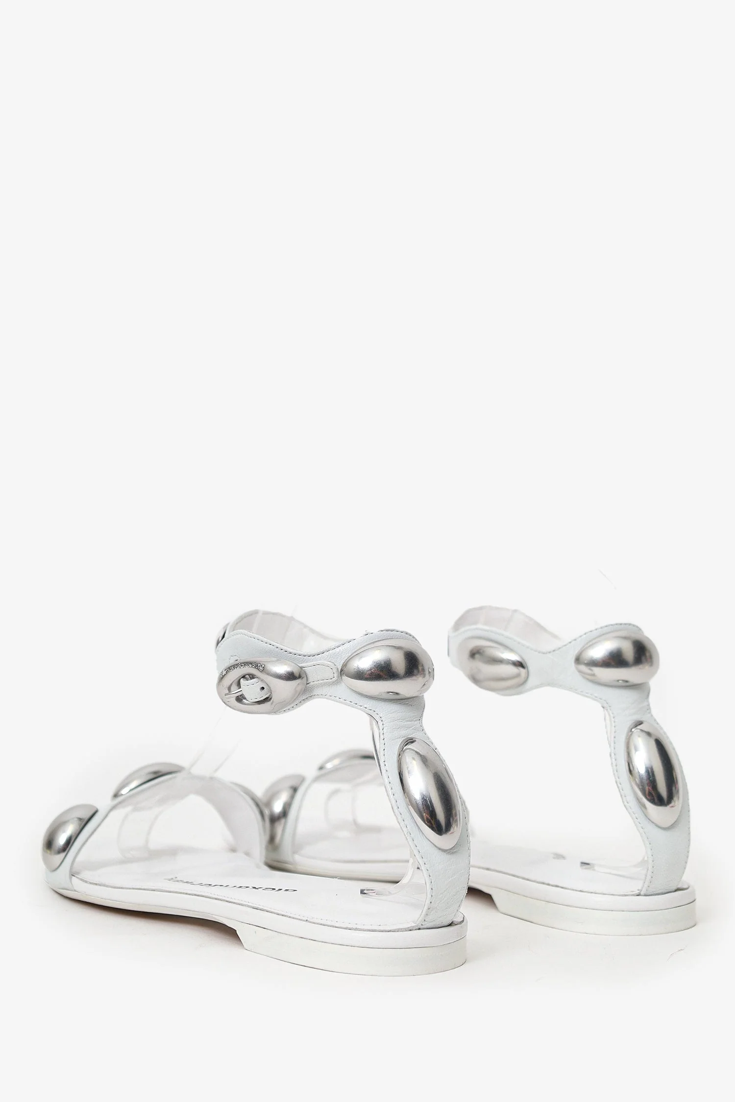 Alexander Wang White Leather SHW Sandals Size 40 - Image 4