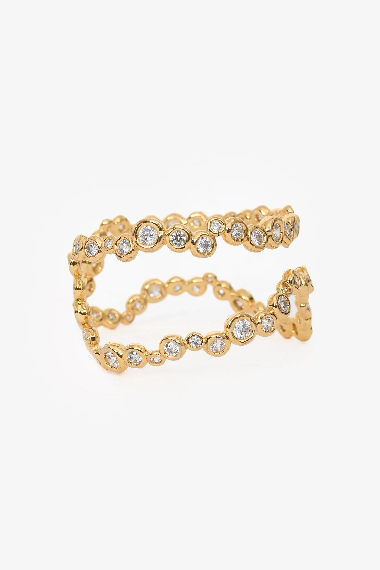 Alexis Bittar 14k Gold Plated Brass Asterales Open Wave Cuff Bracelet - Image 2