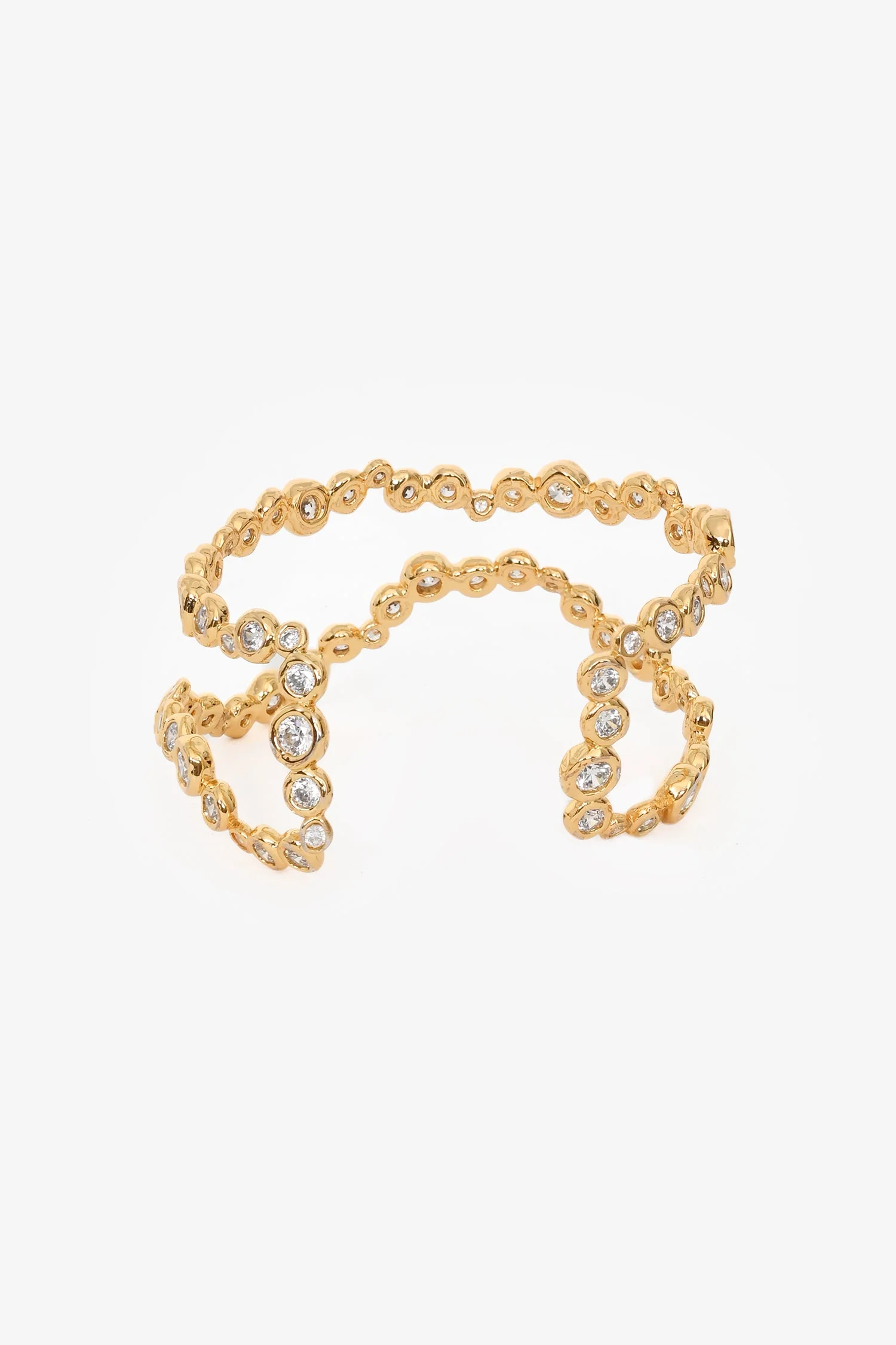 Alexis Bittar 14k Gold Plated Brass Asterales Open Wave Cuff Bracelet - Image 3