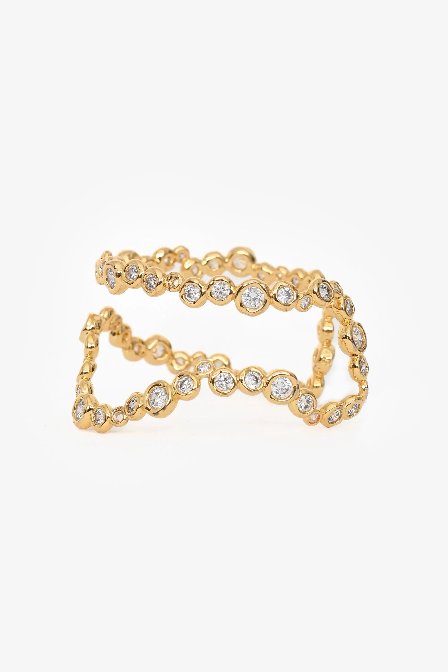 Alexis Bittar 14k Gold Plated Brass Asterales Open Wave Cuff Bracelet - Image 4