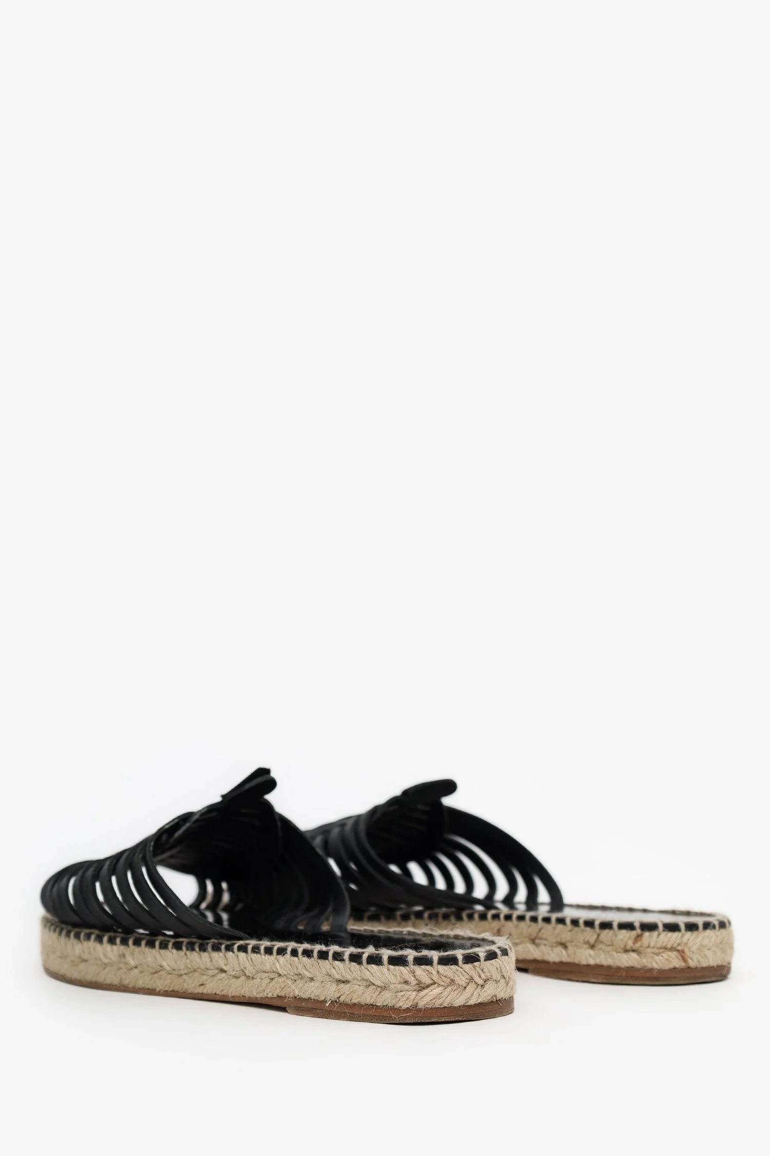 Altuzarra Black Woven Leather Espadrilles Size 39 - Image 4