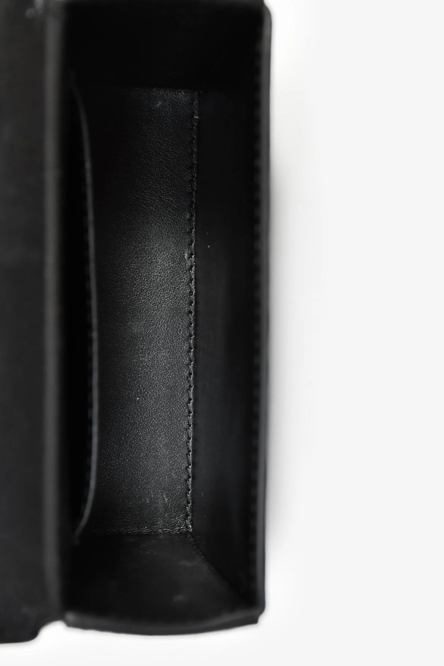 Amina Muaddi Black Leather Crystal Super Mini Top Handle Bag - Image 6