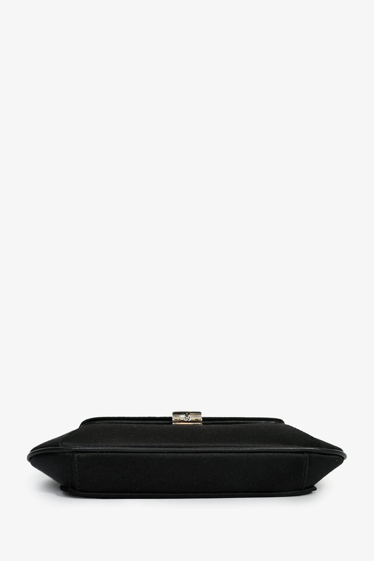 Amina Muaddi Black Satin 'Amina Mini' Shoulder Bag - Image 5