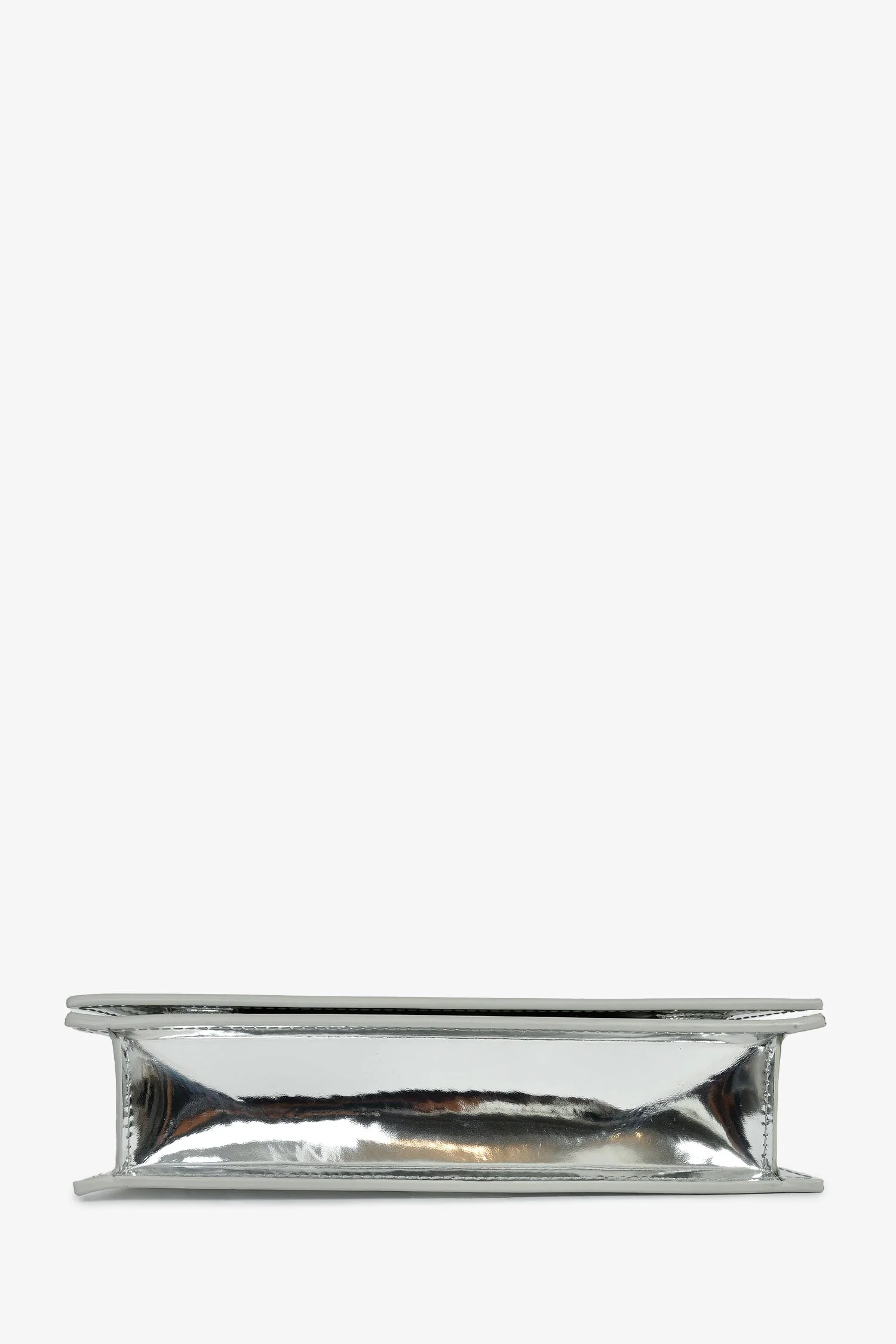 Amina Muaddi Mirror Silver Super Amini Yigit Metallic Chain Shoulder Bag - Image 5