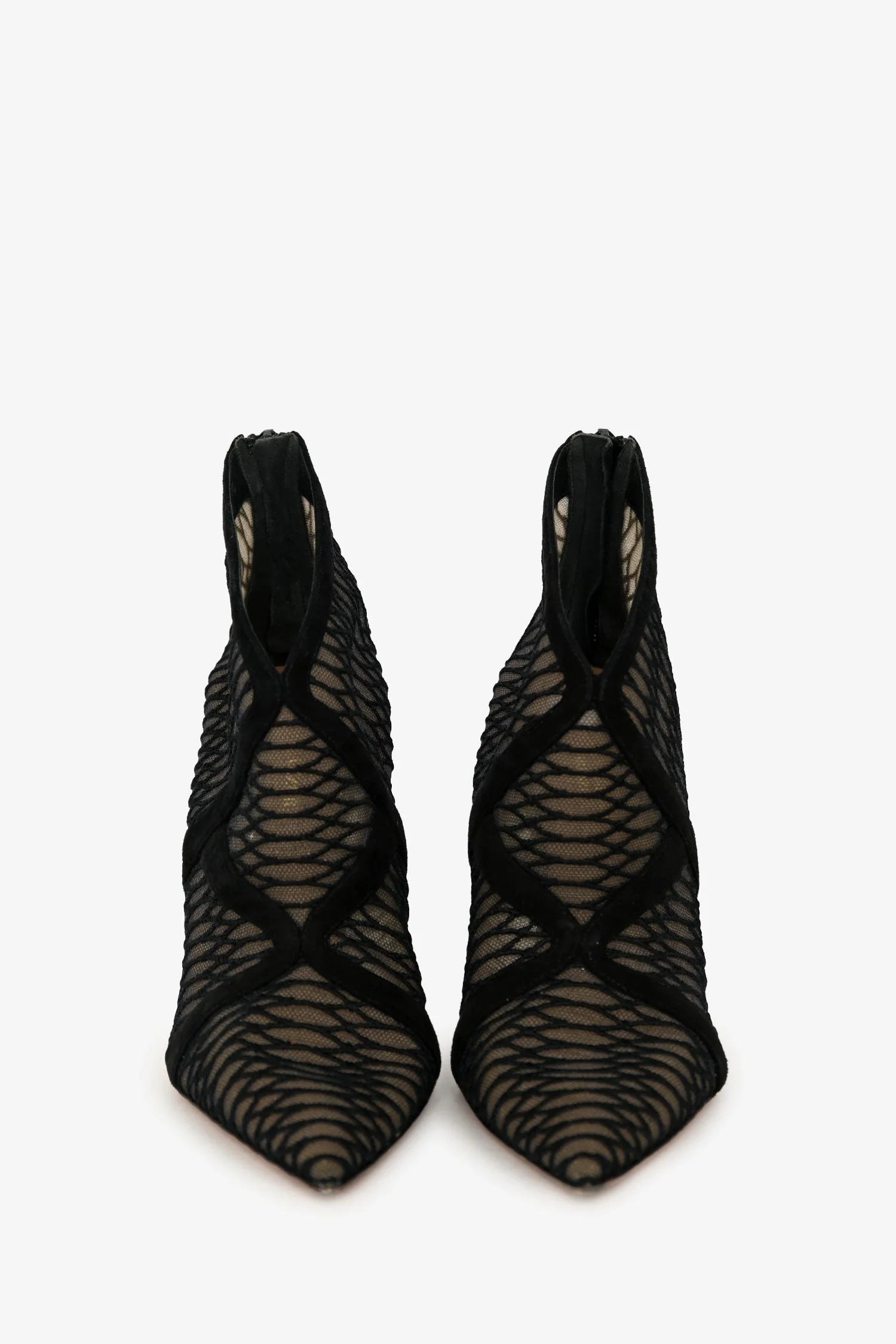 Aquazzura Black Mesh Booties Size 35 - Image 3