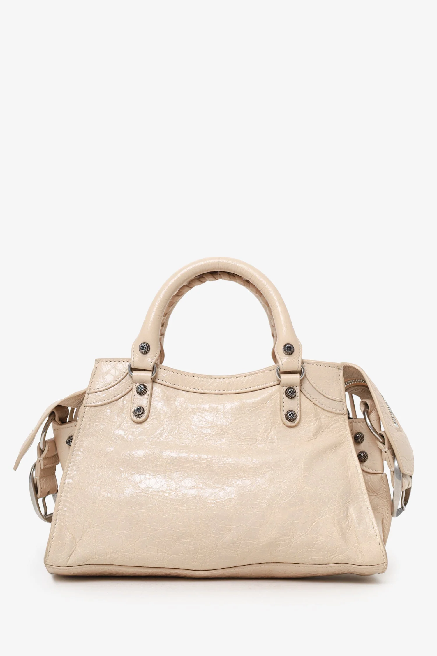 Balenciaga Beige Arena Leather Small Neo Le Cagole Classic City Bag - Image 2
