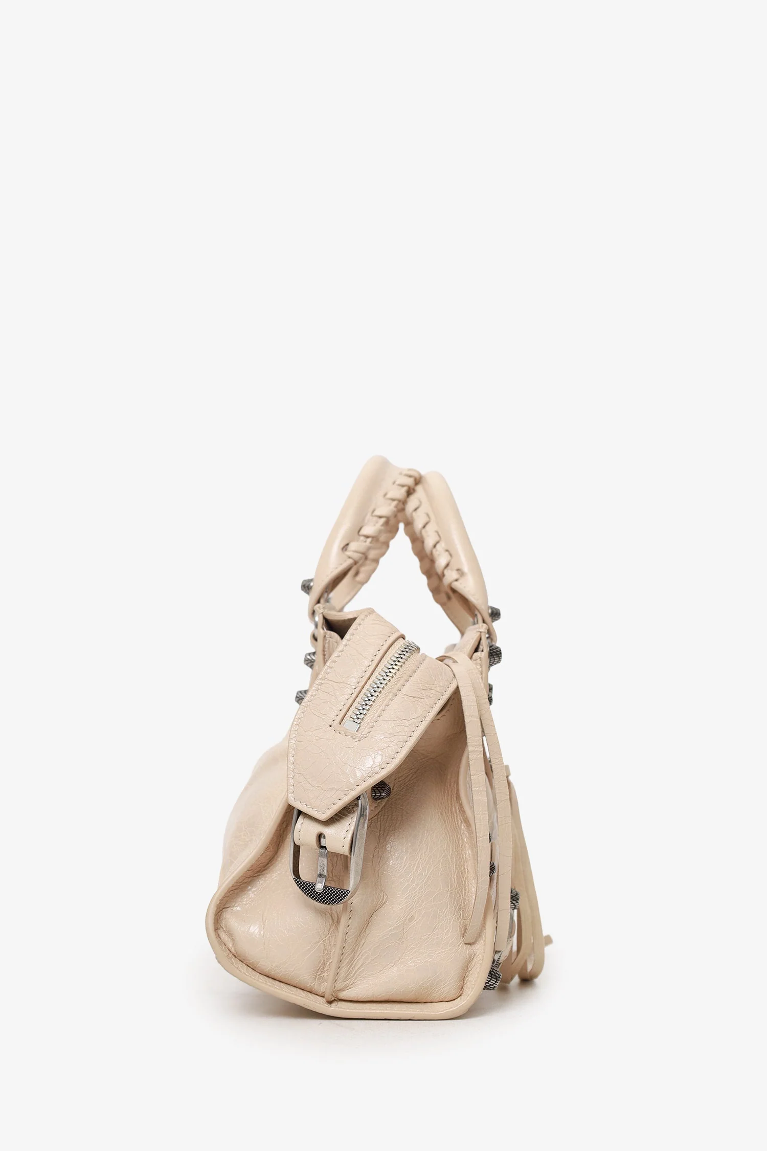 Balenciaga Beige Arena Leather Small Neo Le Cagole Classic City Bag - Image 3