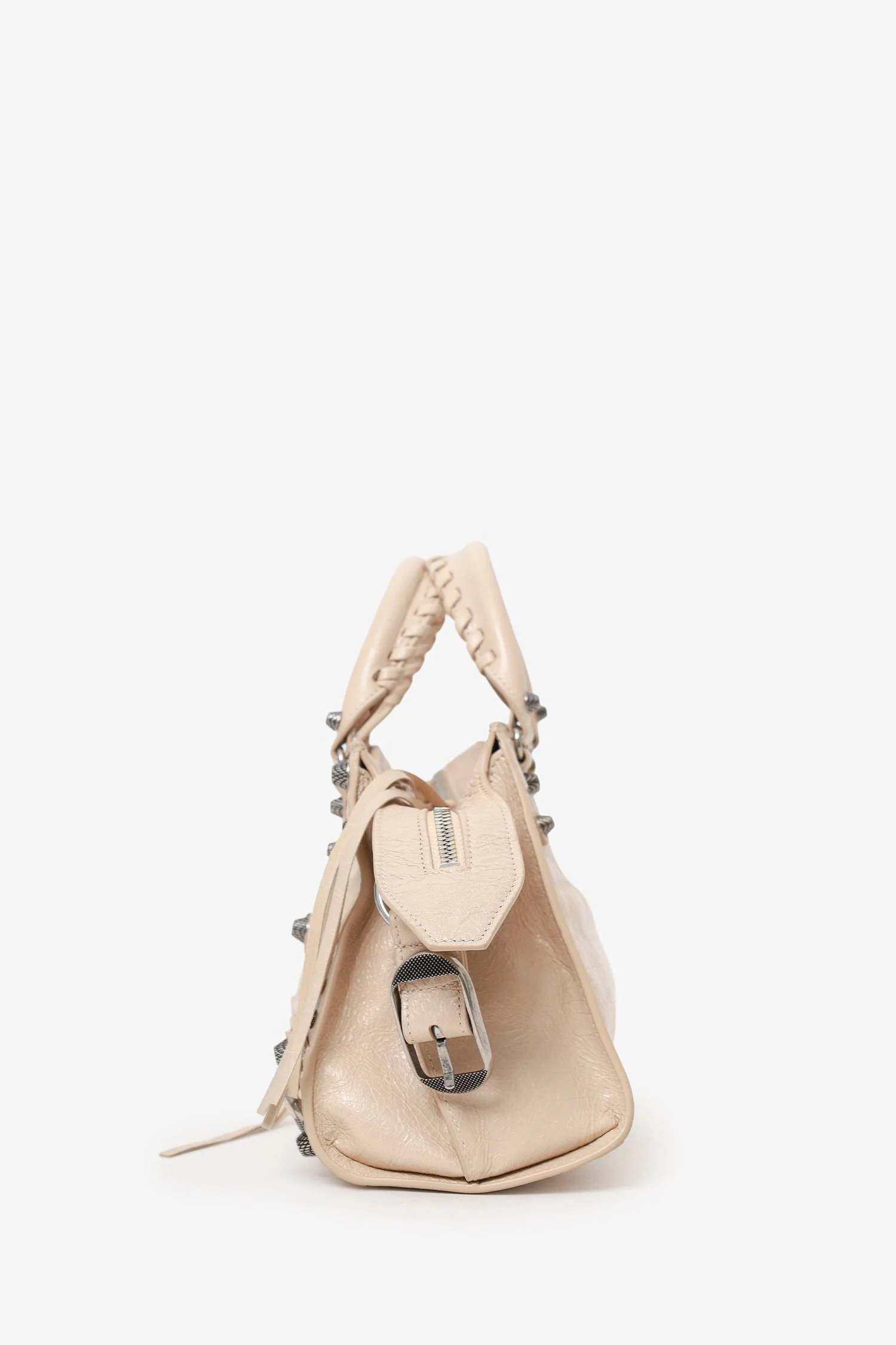 Balenciaga Beige Arena Leather Small Neo Le Cagole Classic City Bag - Image 4