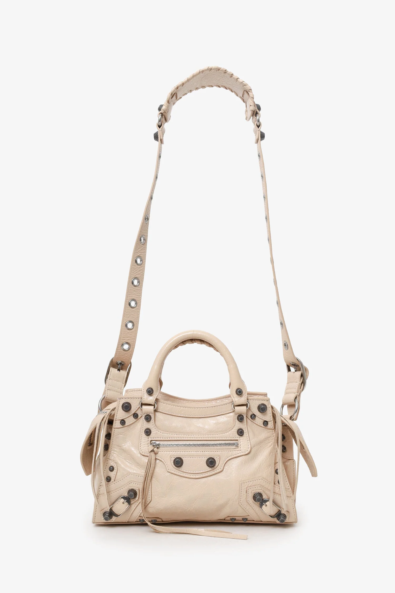Balenciaga Beige Arena Leather Small Neo Le Cagole Classic City Bag - Image 7