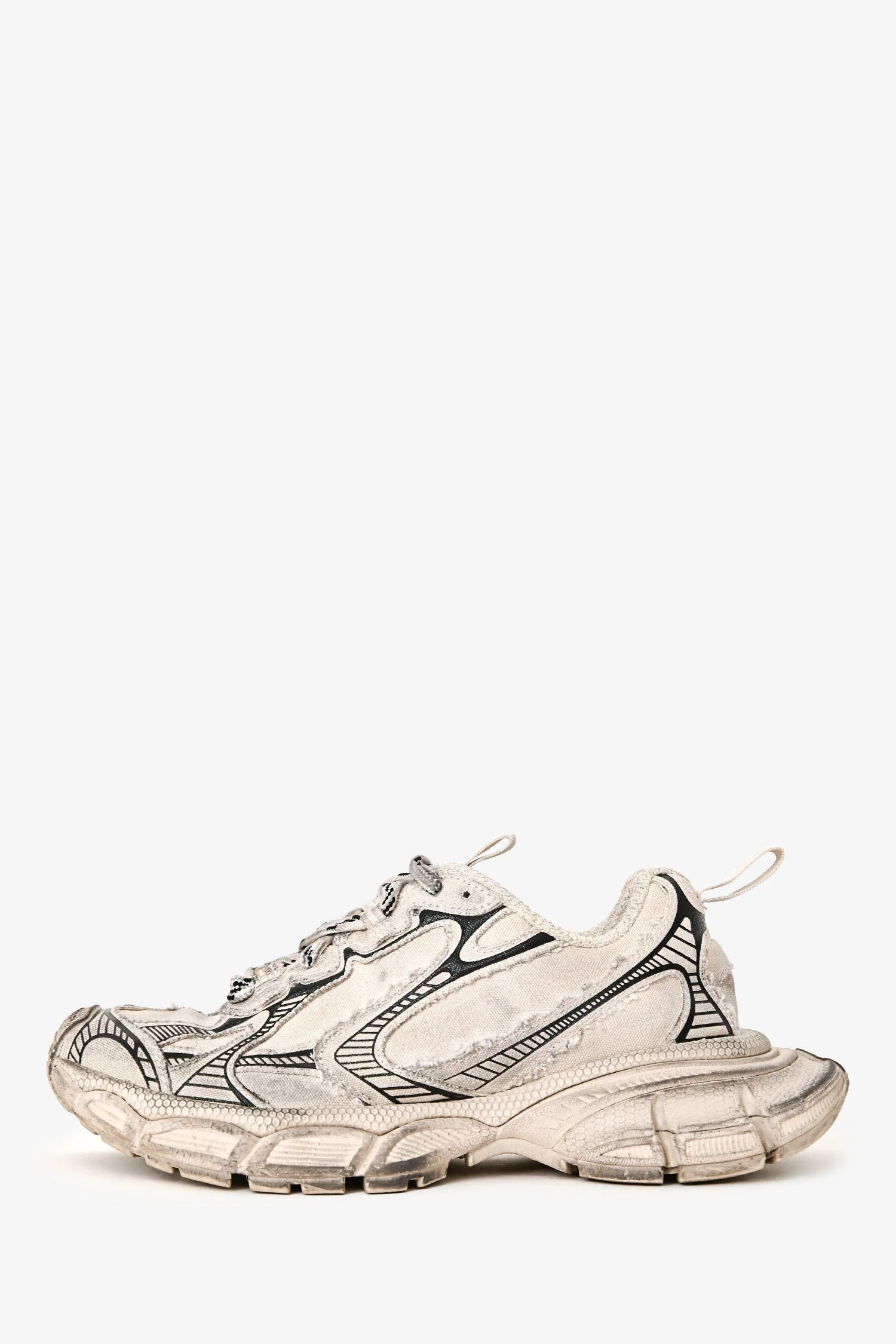 Balenciaga Beige Destroyed Canvas/Mesh 3XL Sneakers Size 37 - Image 5