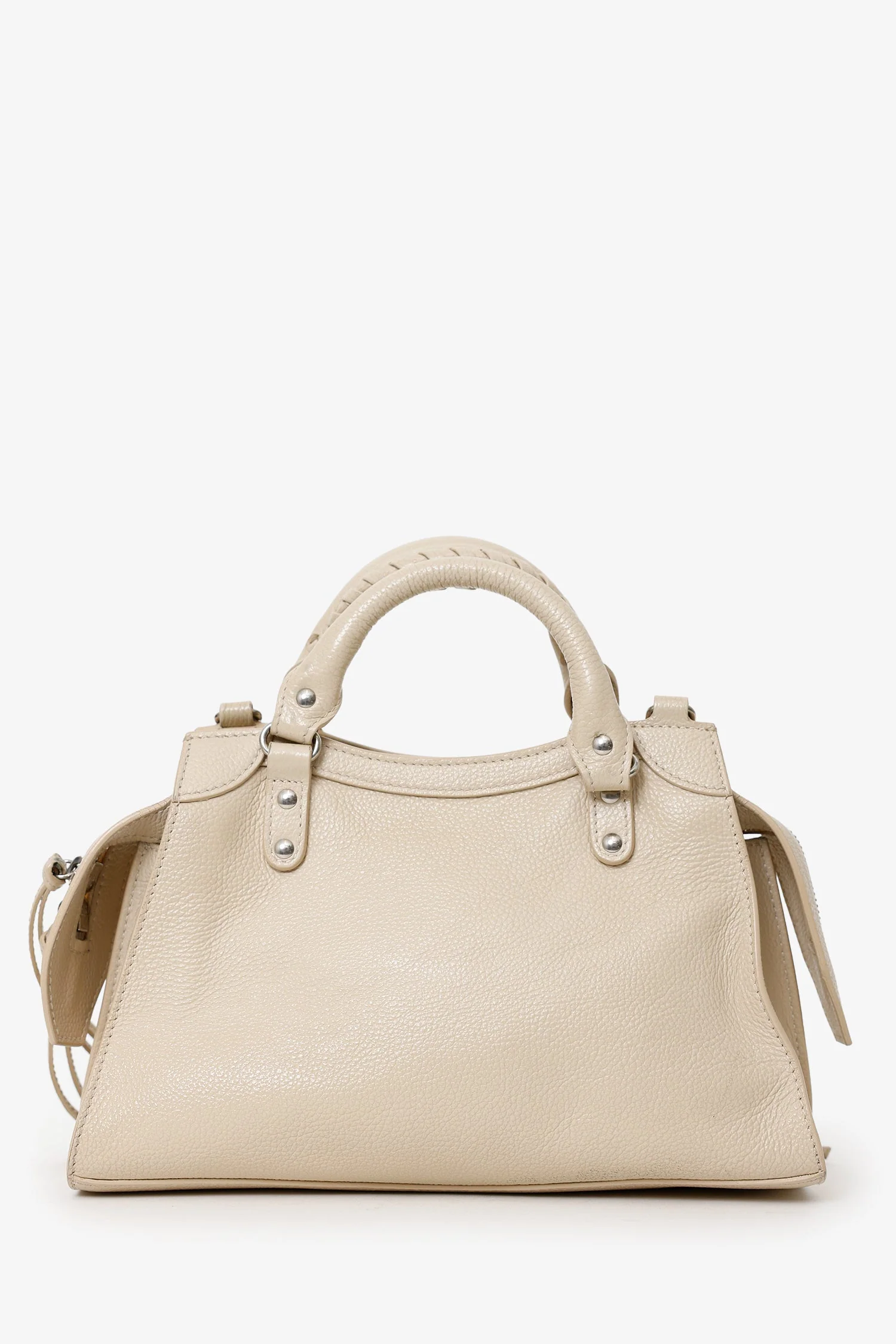 Balenciaga Beige Grained Calfskin Neo Classic Small Handle Bag - Image 2