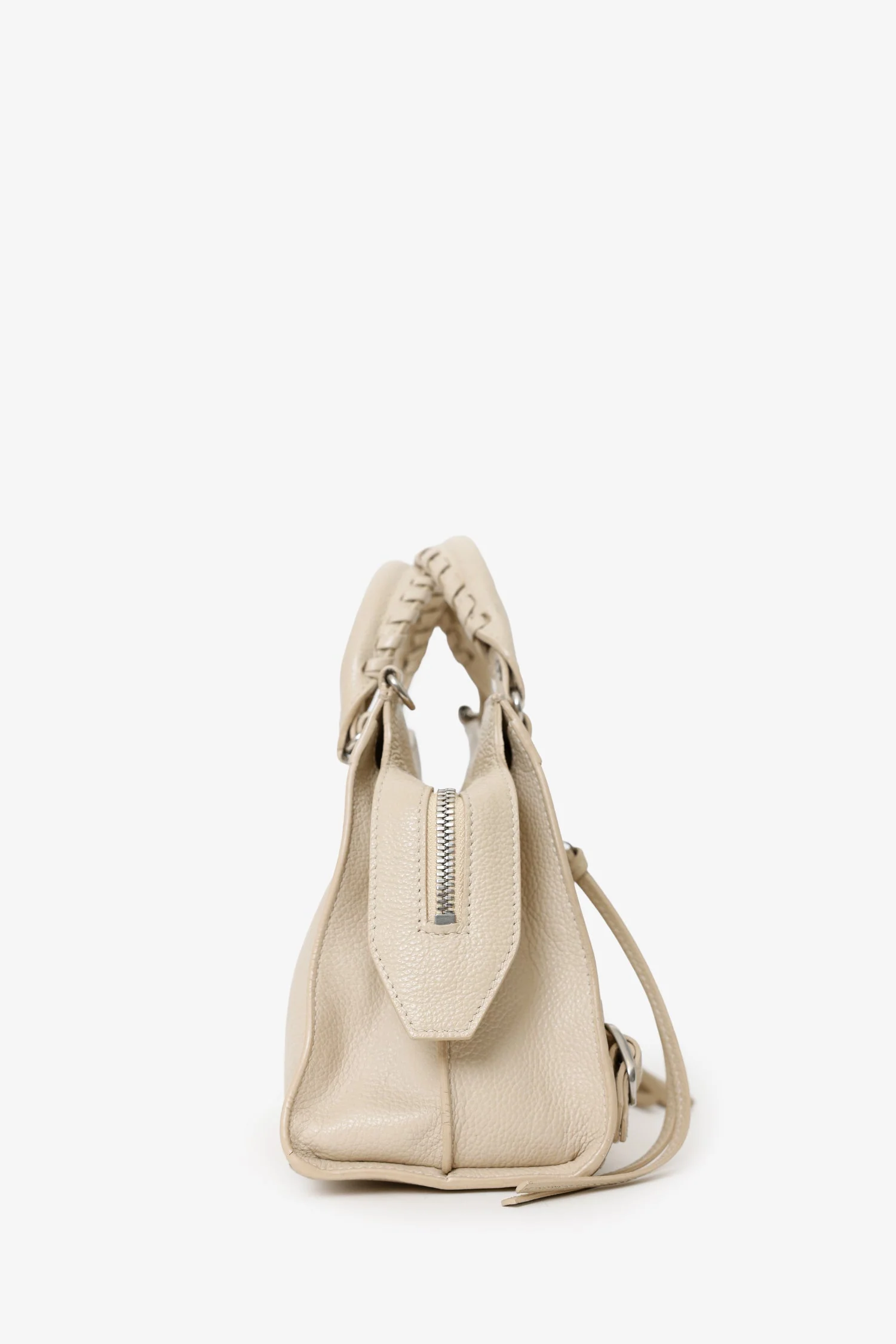Balenciaga Beige Grained Calfskin Neo Classic Small Handle Bag - Image 3