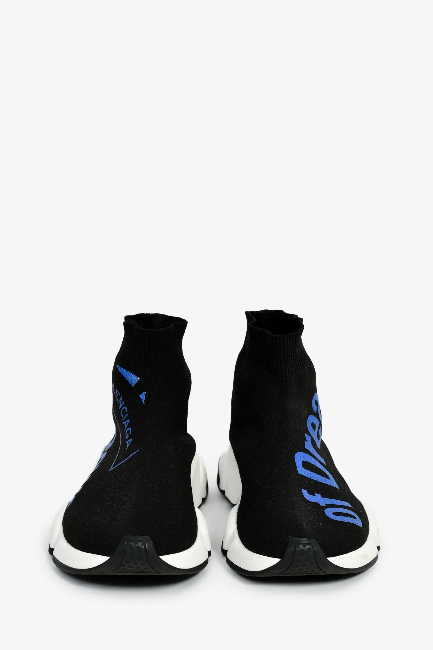 Balenciaga Black/Blue Tech Knit 'The Power of Dreams' Sock Sneakers Size 36 - Image 3