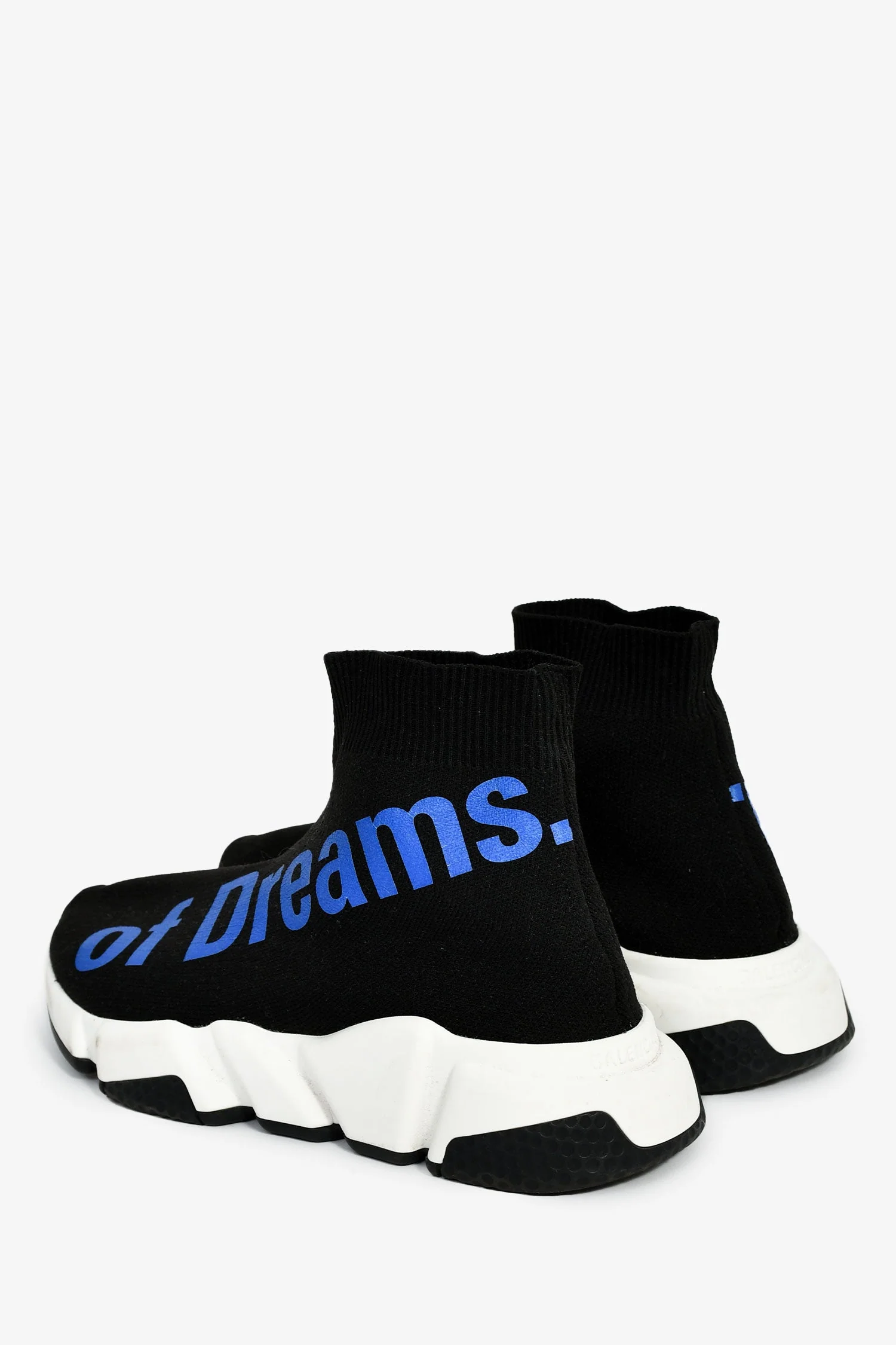 Balenciaga Black/Blue Tech Knit 'The Power of Dreams' Sock Sneakers Size 36 - Image 4