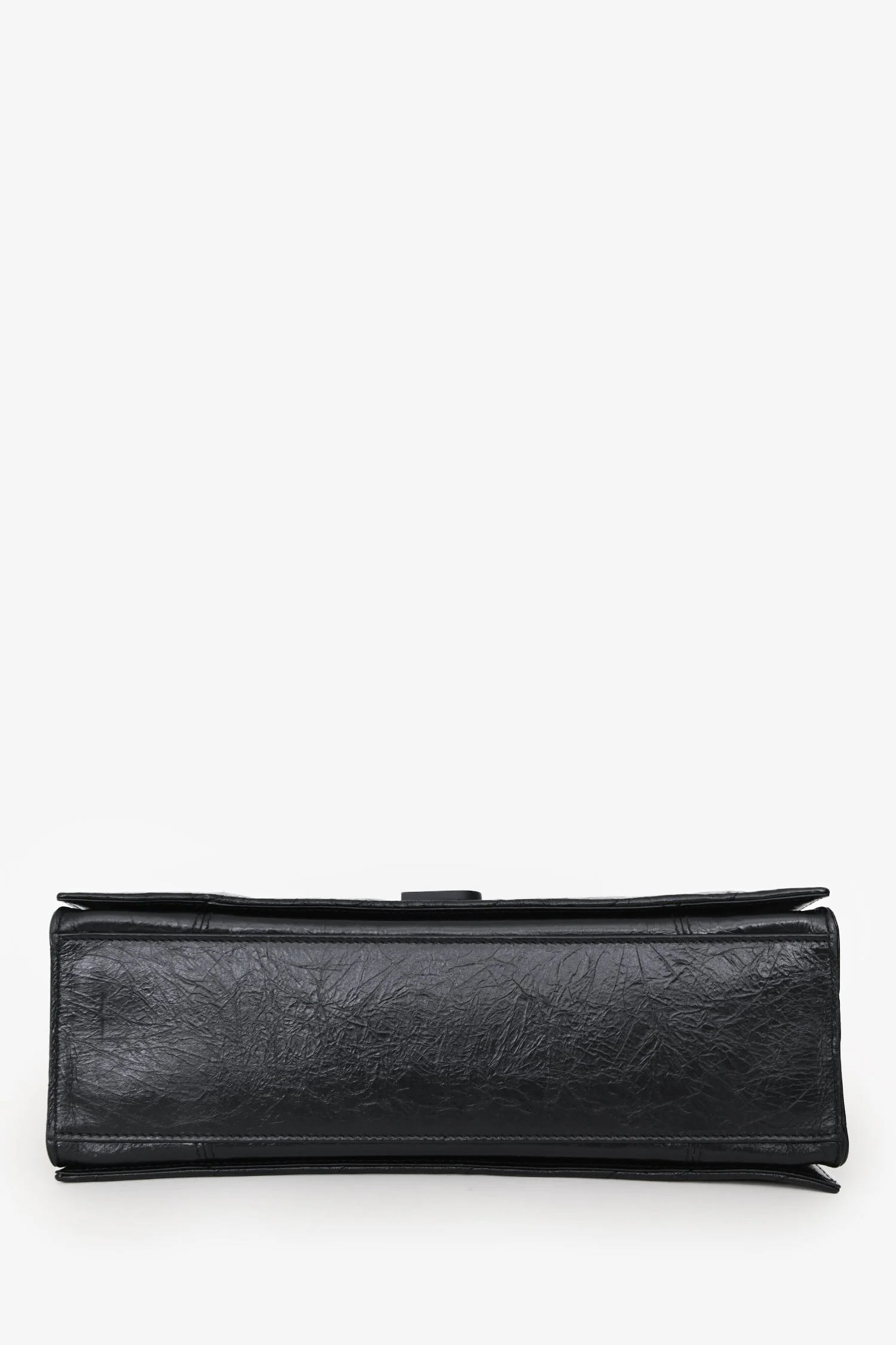 Balenciaga Black Crackled Leather Medium Crush Shoulder Chain Bag - Image 5