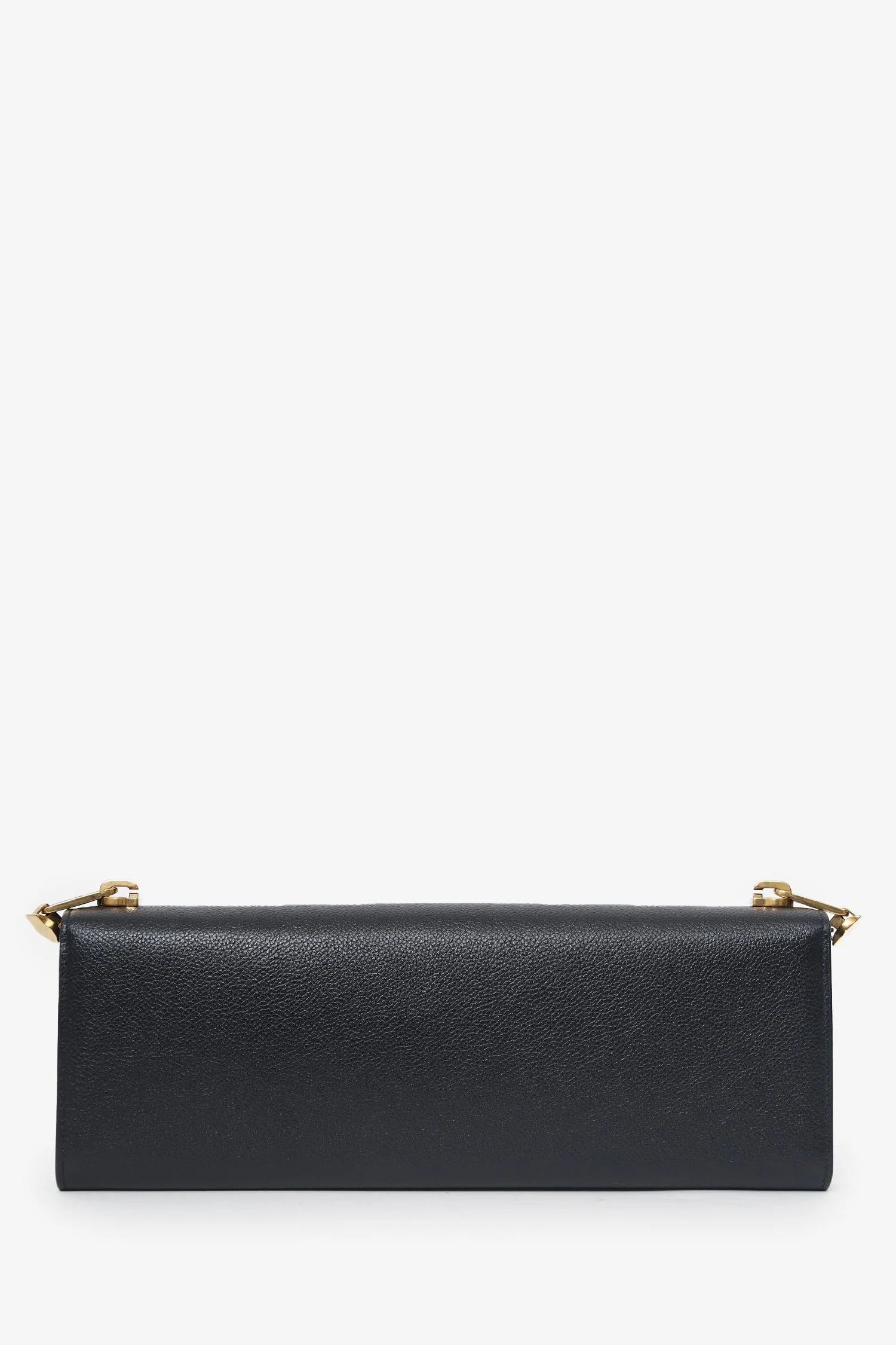 Balenciaga Black Envelope Clutch With Chain - Image 3
