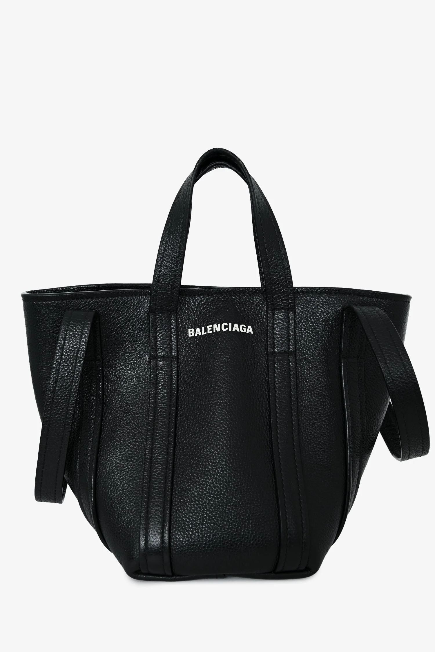Balenciaga Black Grained Everyday XS North-South Shoulder Tote Bag - Image 2