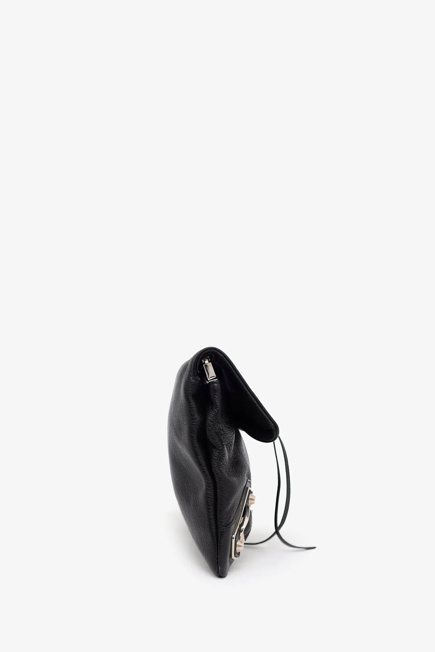 Balenciaga Black Leather City Envelope Clutch Bag With Strap - Image 3