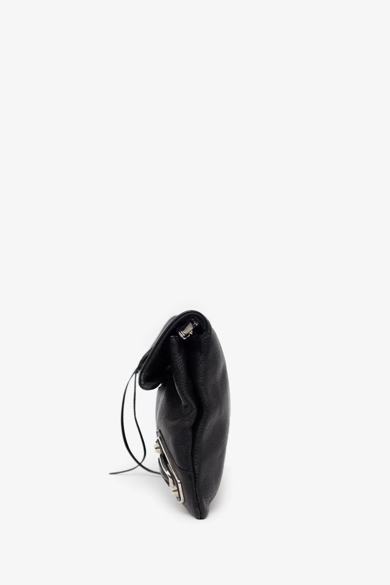 Balenciaga Black Leather City Envelope Clutch Bag With Strap - Image 4