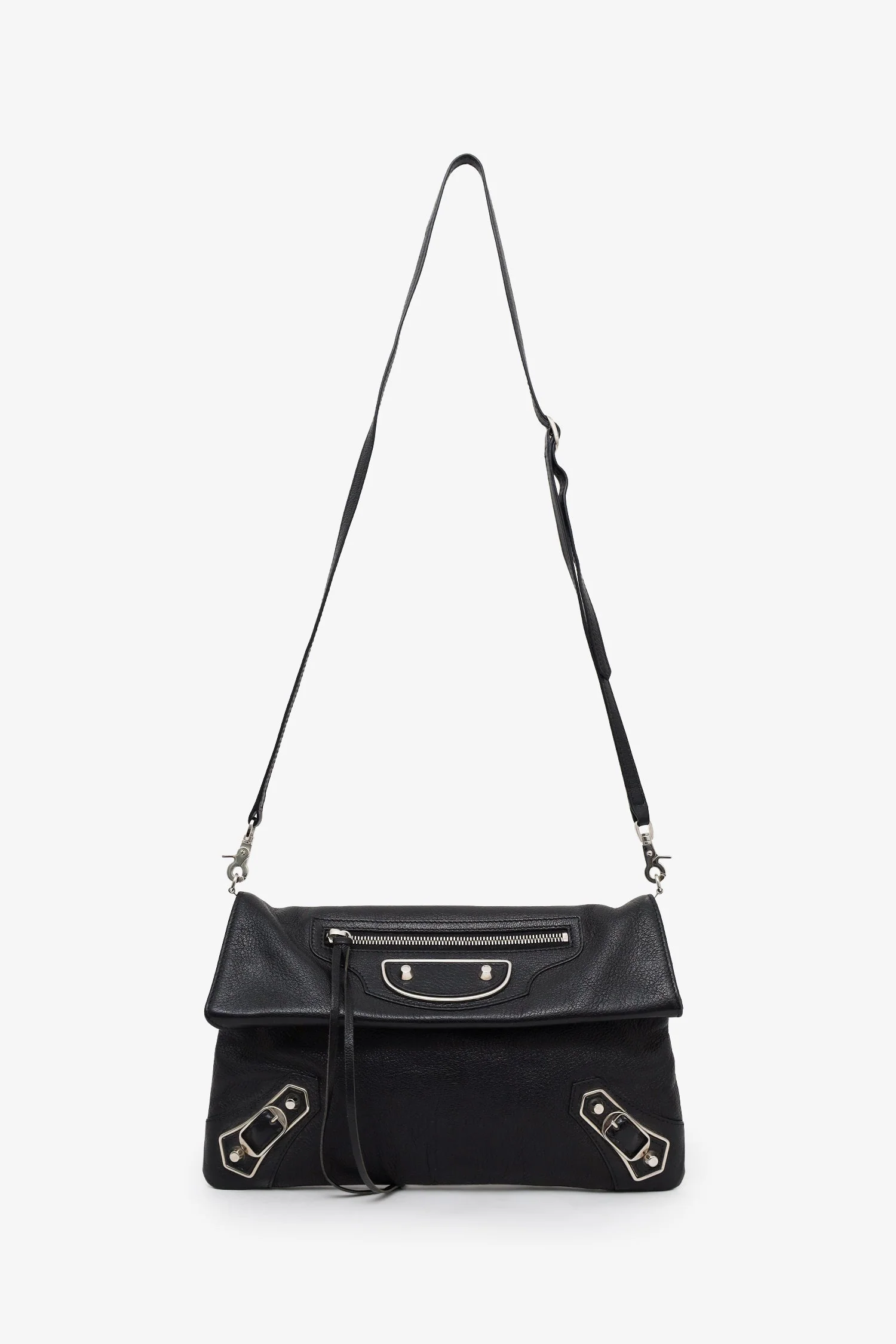 Balenciaga Black Leather City Envelope Clutch Bag With Strap - Image 6