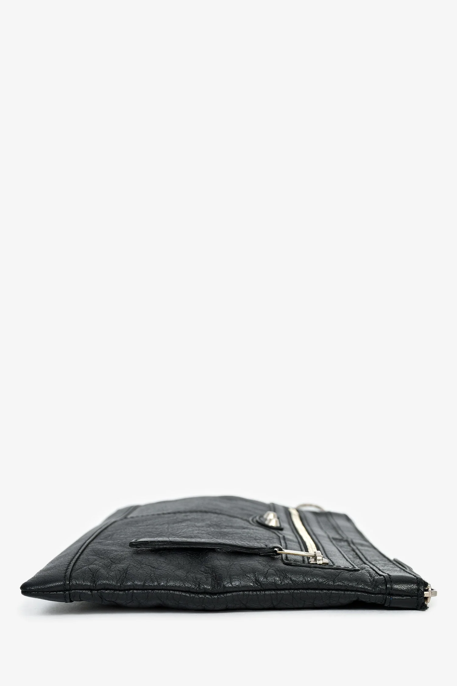 Balenciaga Black Leather Classic City Large Pouch - Image 3